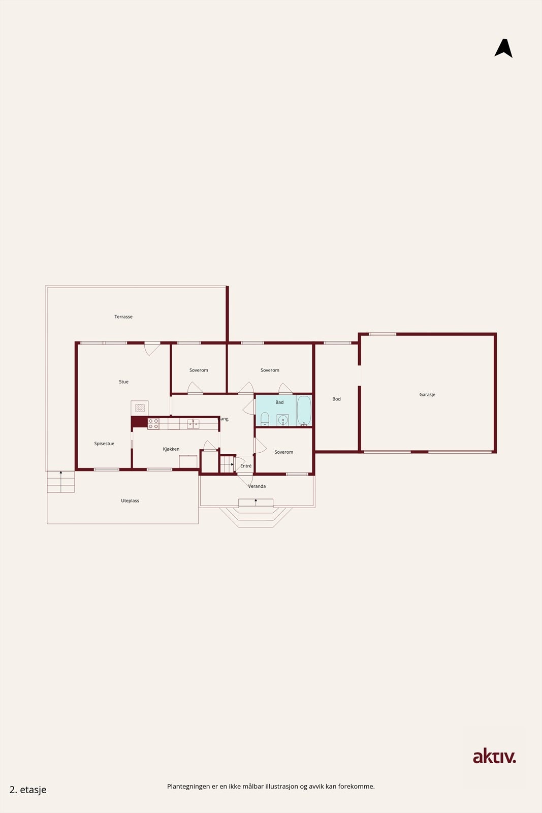 Plantegning hovedetasje Galleribilde