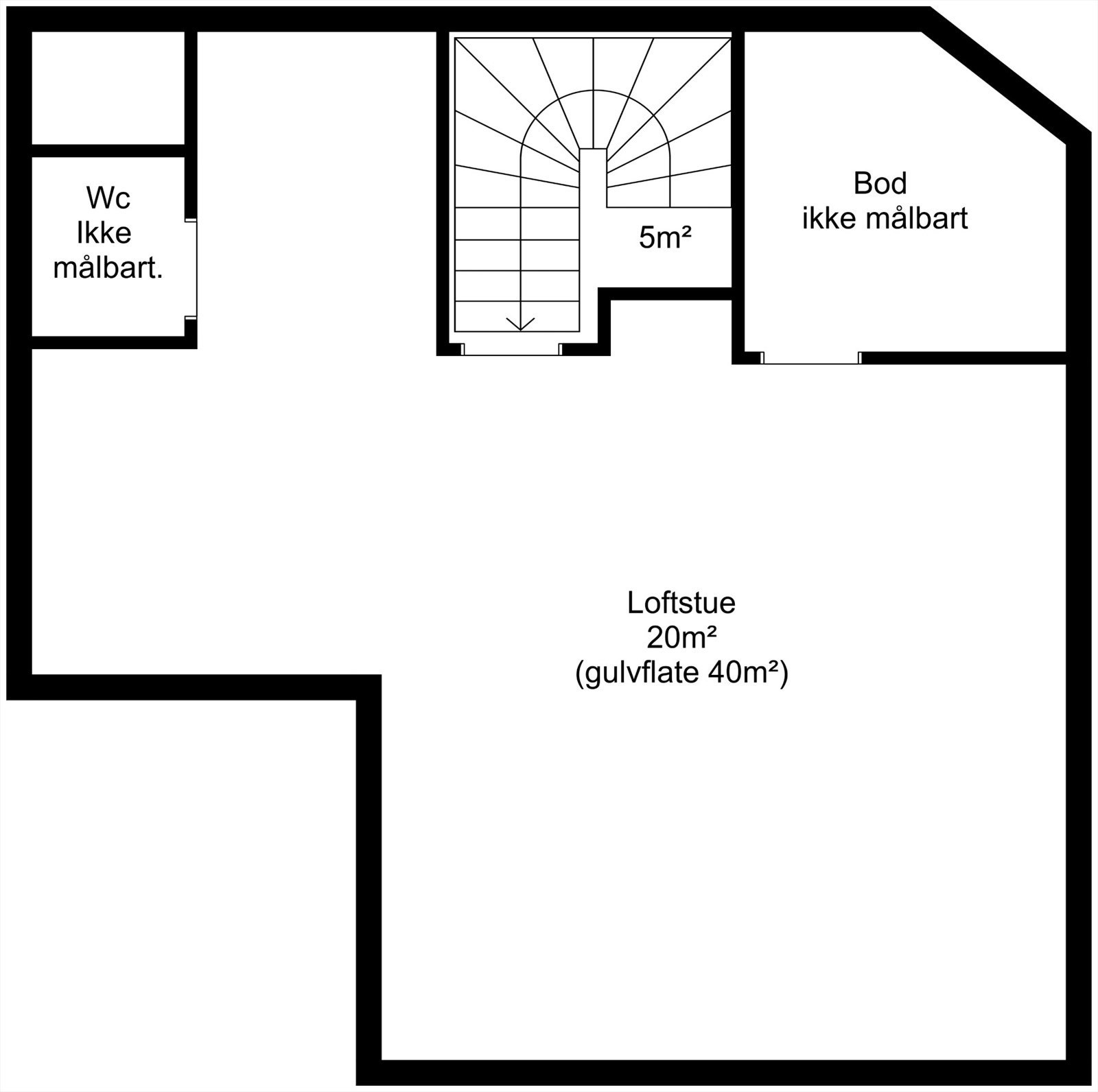 Planskisse loft. Galleribilde