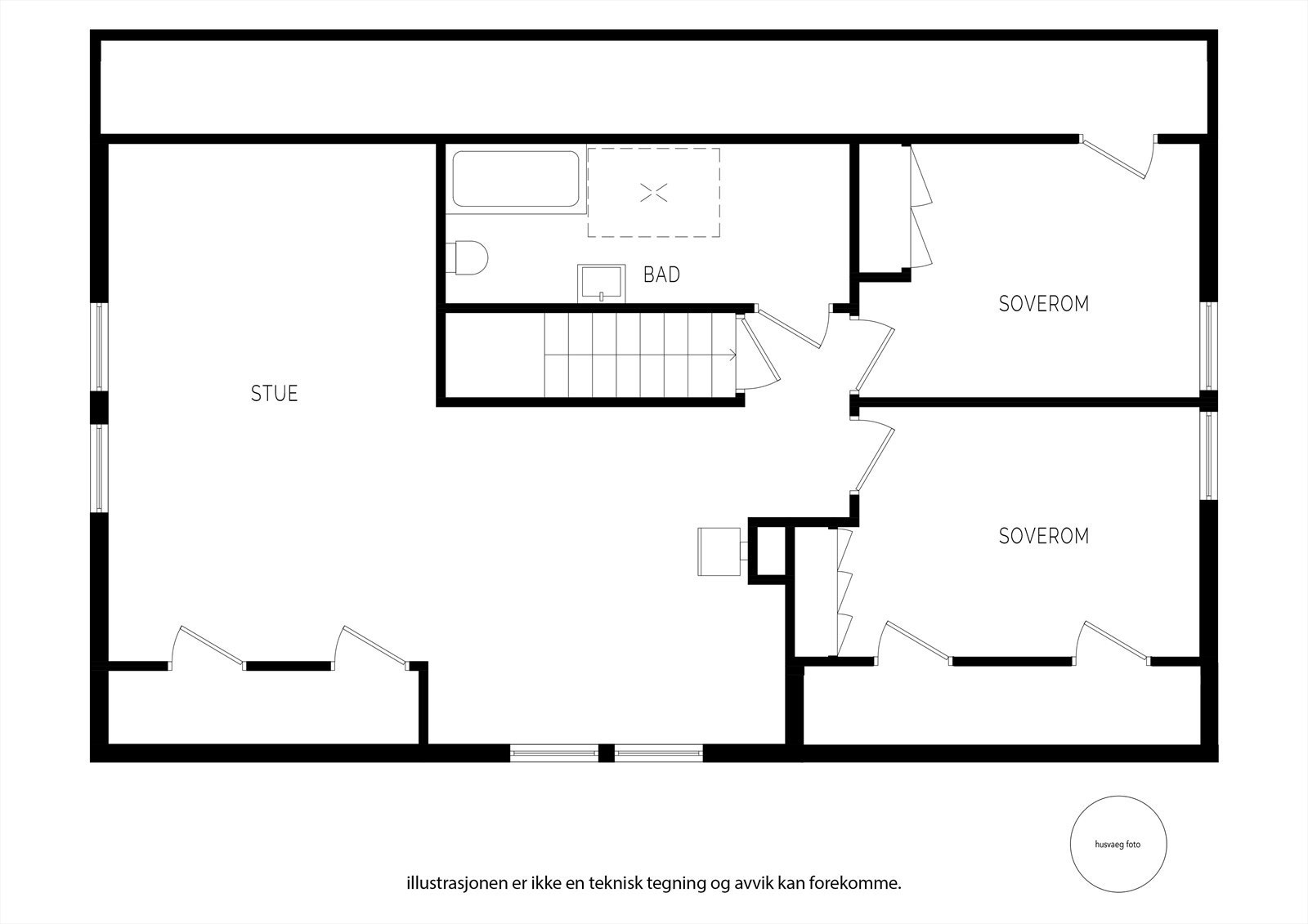 Planløsning. Loft. Galleribilde