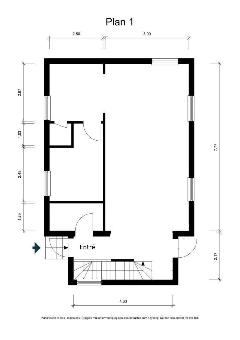 Plantegning 1. etasje. Galleribilde