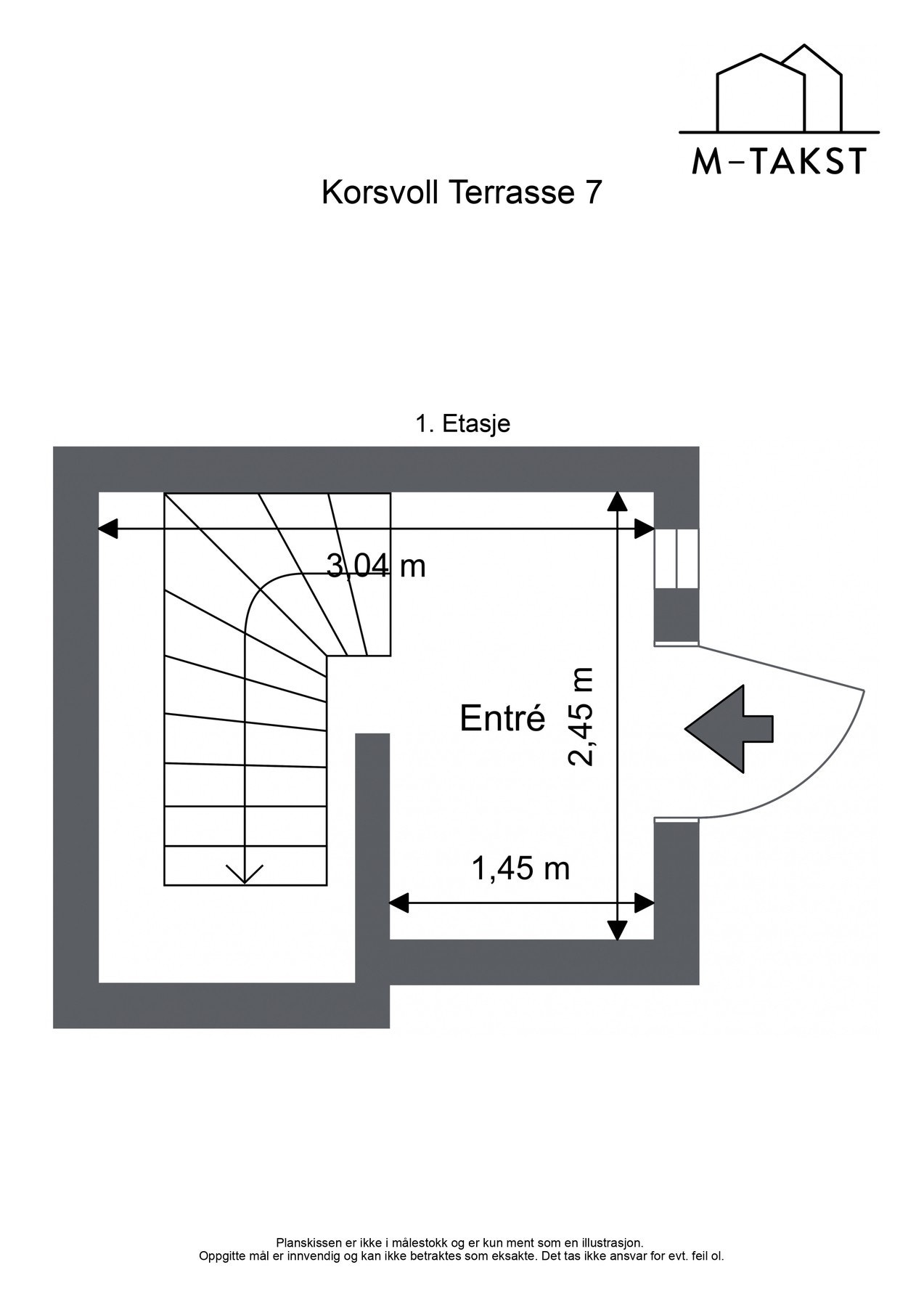 Plantegninger 1. etg. med mål. Galleribilde