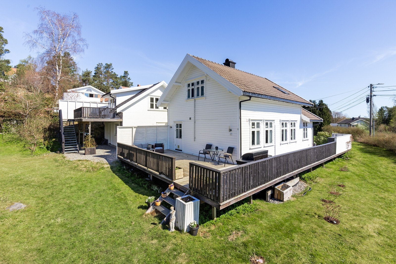 og beveger seg bak verandaen til ca. klokka 21-21:30 om sommeren. Galleribilde
