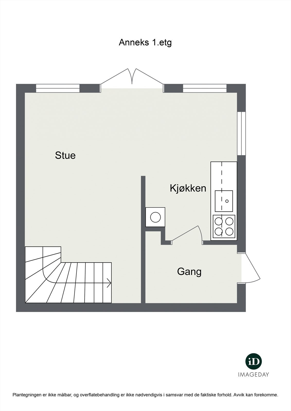 Anneks, plantegning 1. etasje Galleribilde