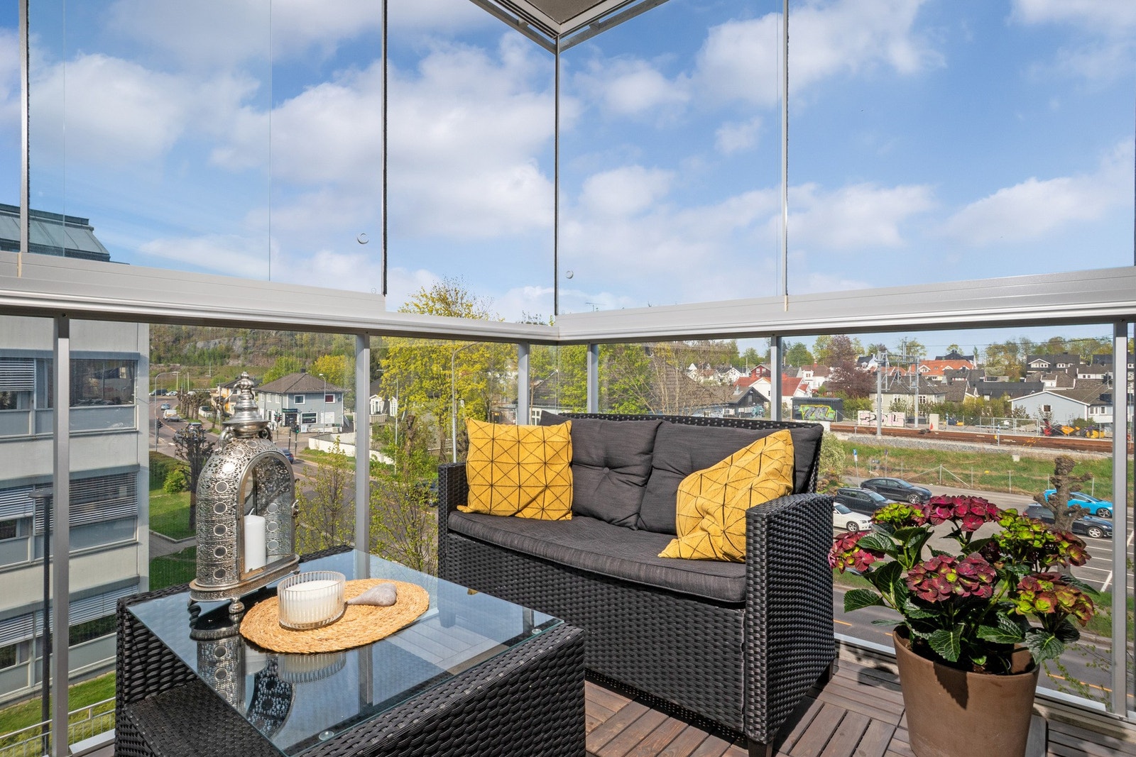 Leiligheten har en balkong utfra stue på ca. 6 m2. Galleribilde