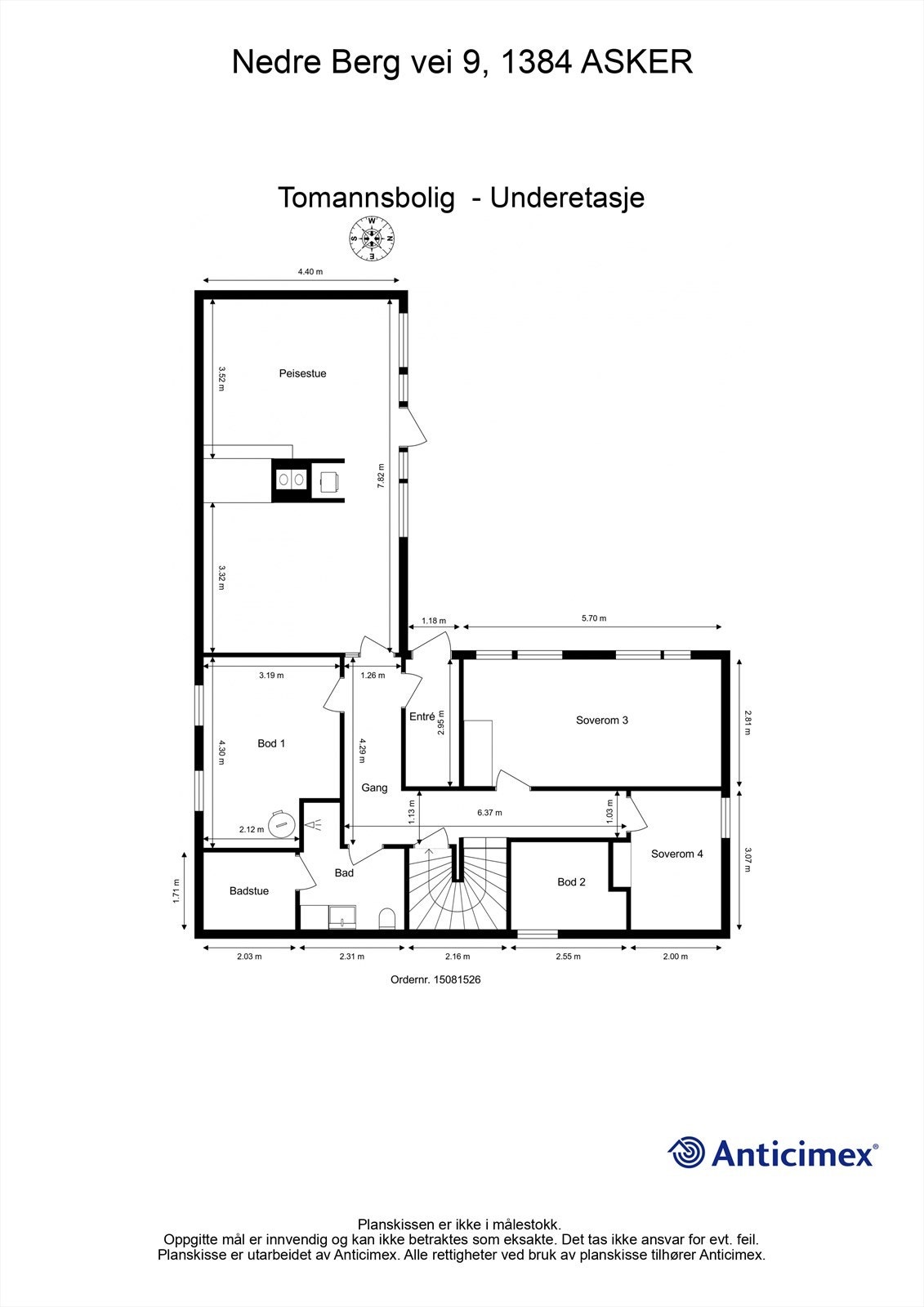 Plantegning - Underetasje Galleribilde