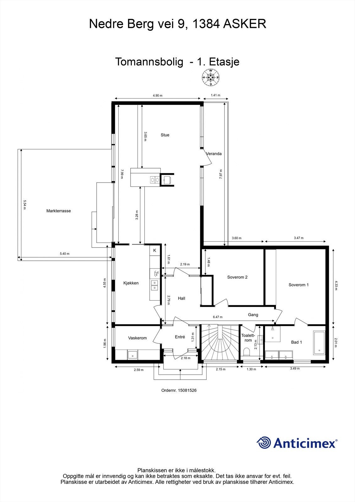 Plantegning - 1. Etasje Galleribilde