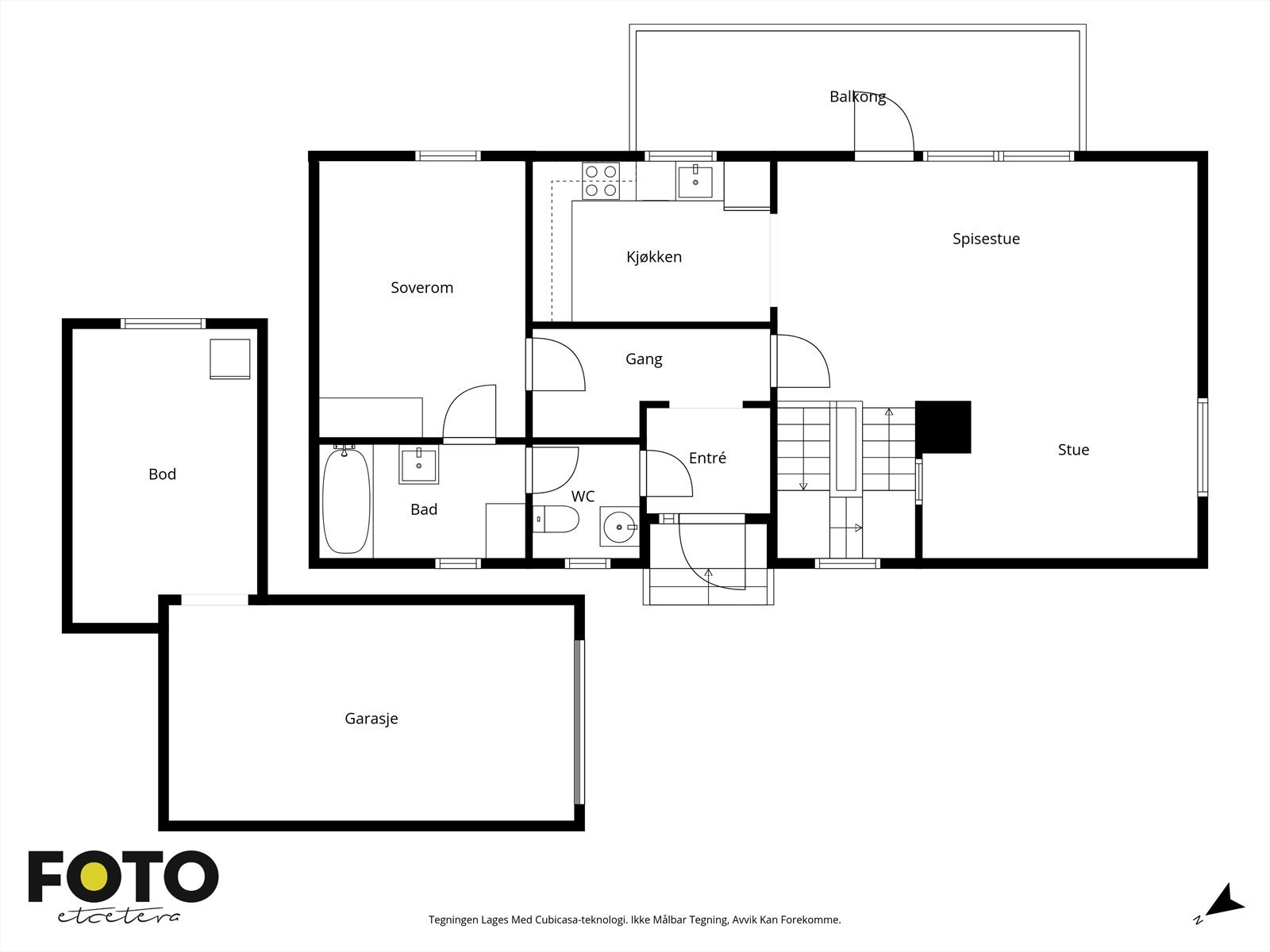 Plantegning 1. etasje Galleribilde
