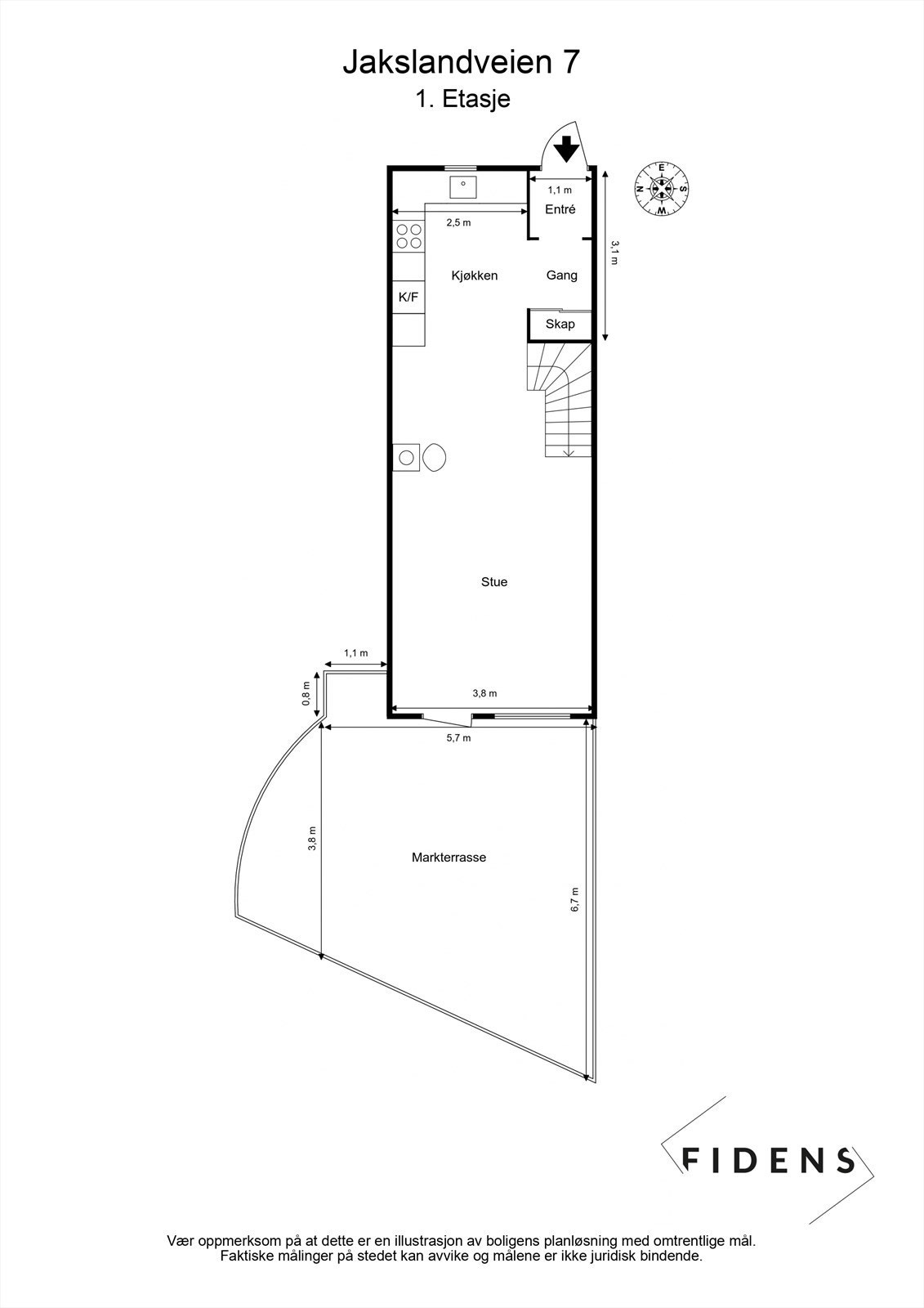 Plantegning 1. etasje Galleribilde