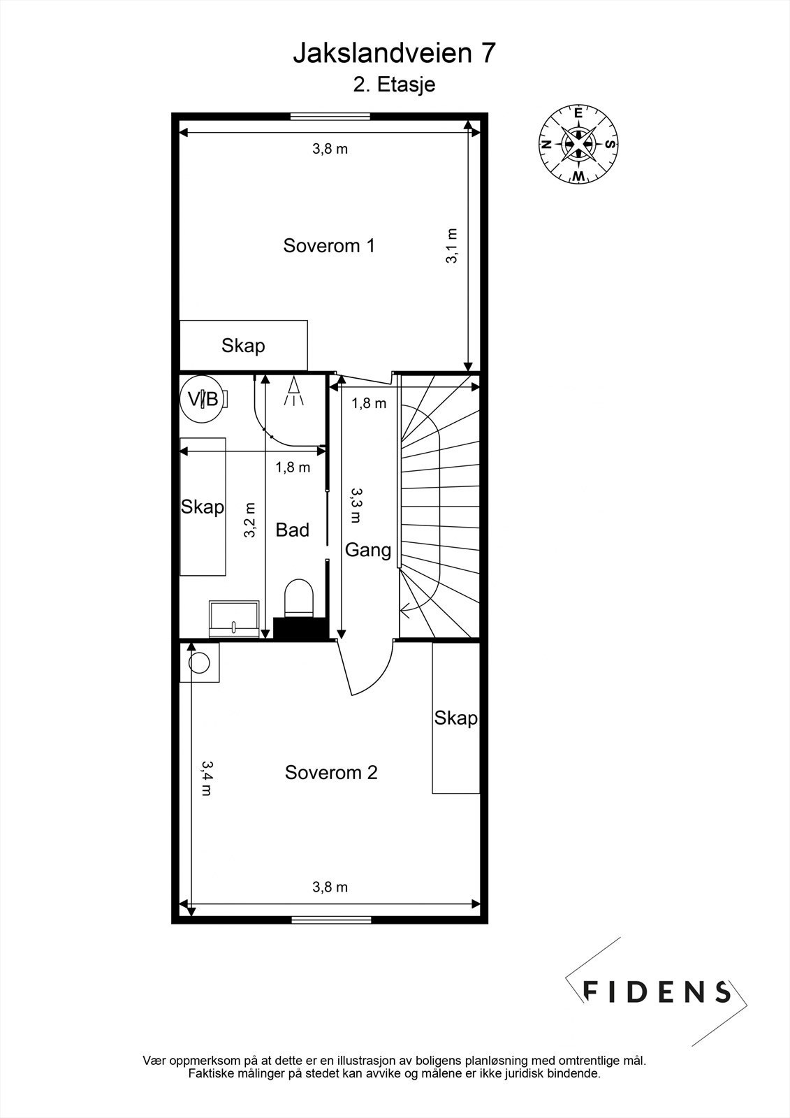 Plantegning 2. etasje Galleribilde