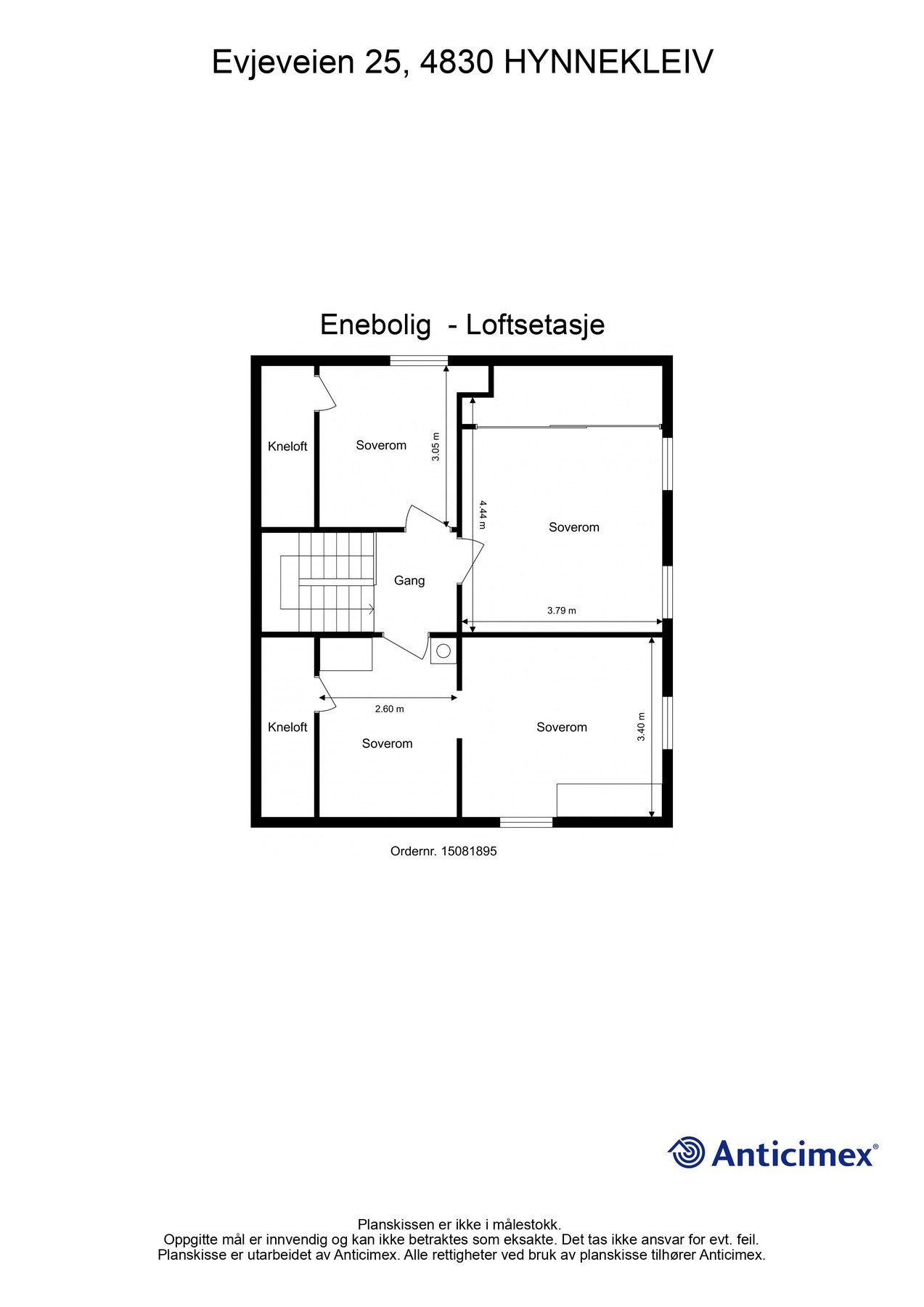 Plantegning - loftsetasje. Galleribilde