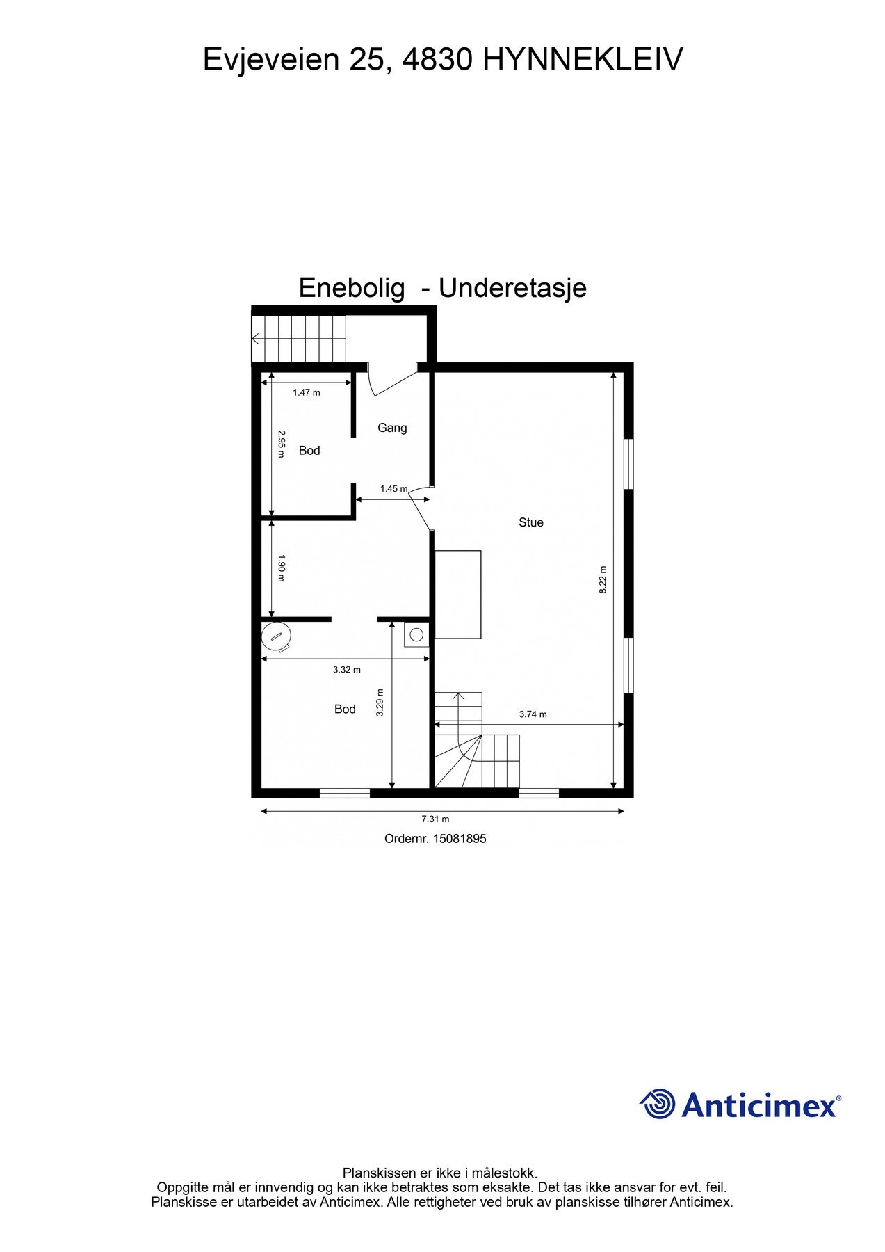 Plantegning - underetasje. Galleribilde