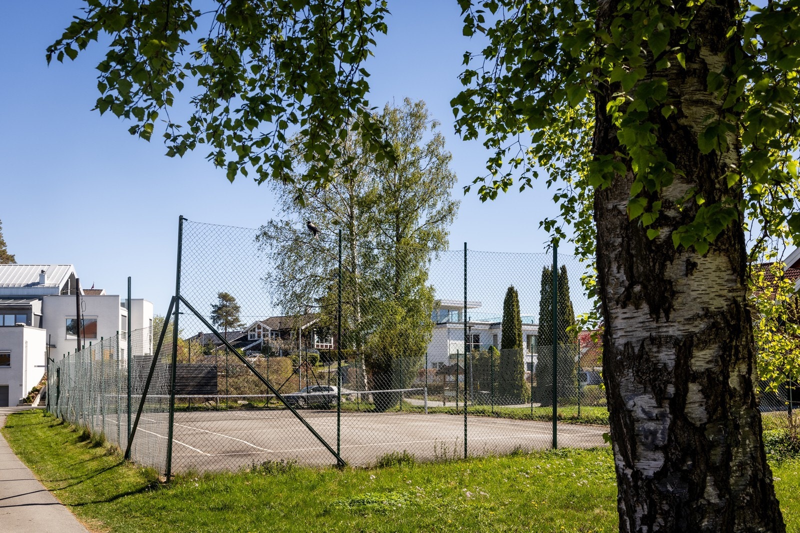Felles tennisbane i sameiet, booking via felles google kalender. Galleribilde