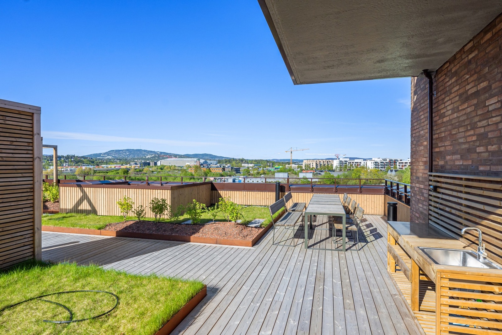 Flott, felles takterrasse Galleribilde