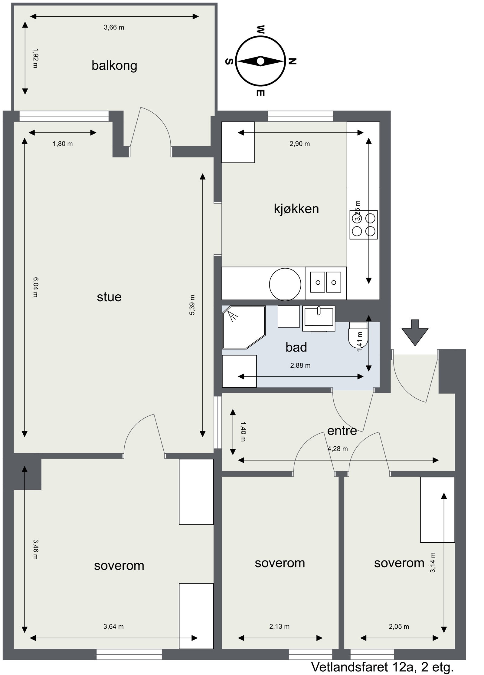 Plantegning Galleribilde