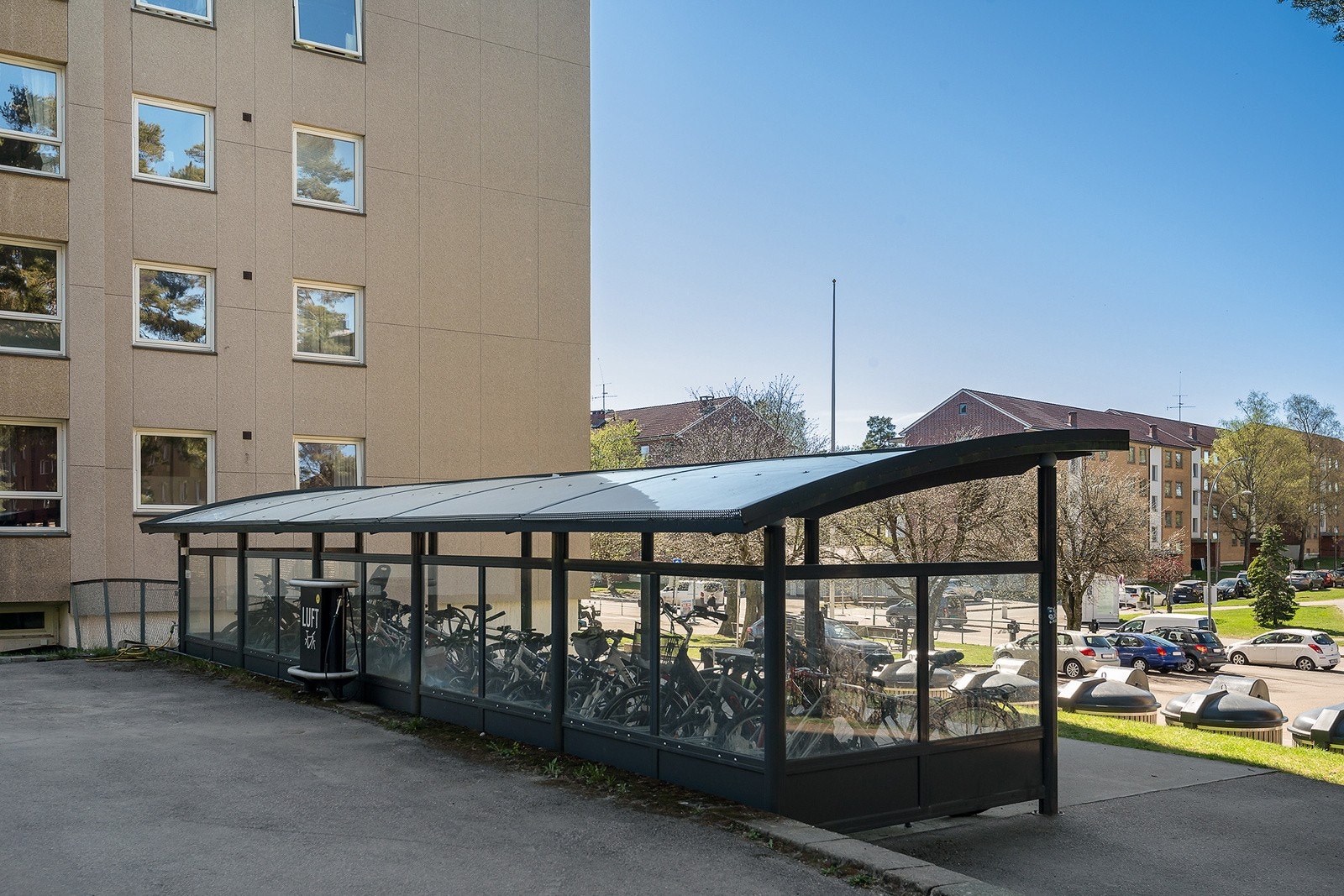 Felles sykkelparkering Galleribilde
