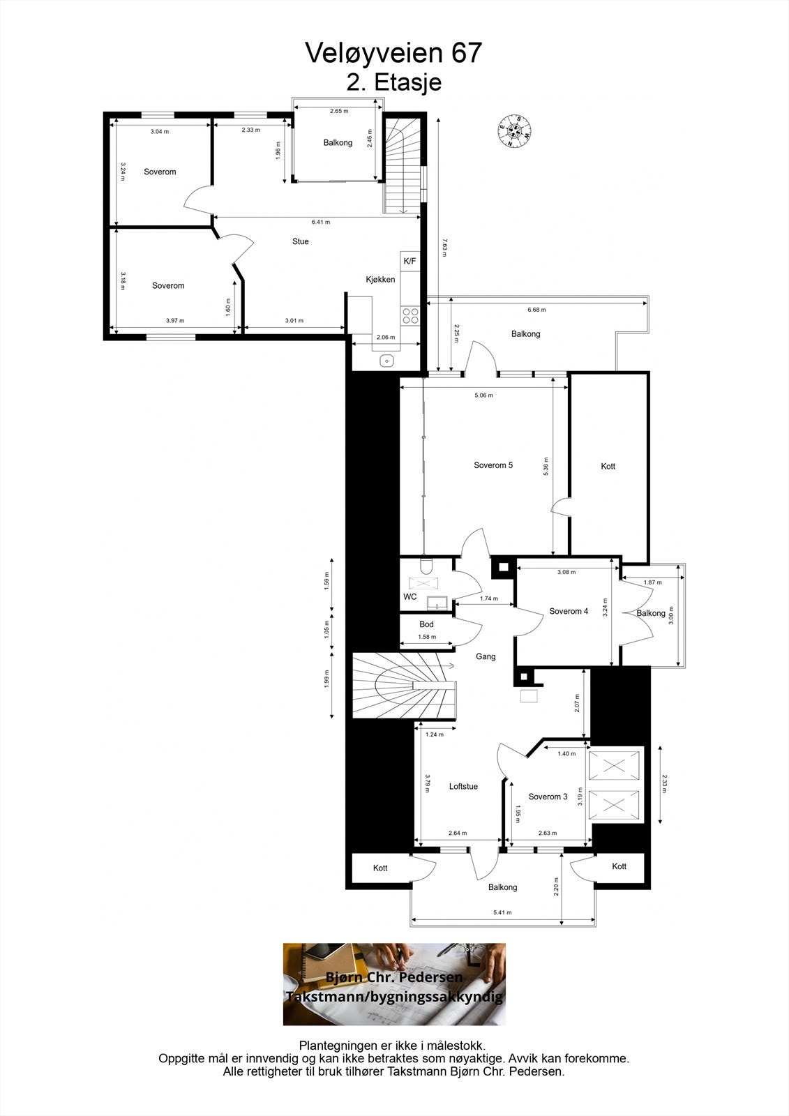 Plantegning 2.etg. Galleribilde