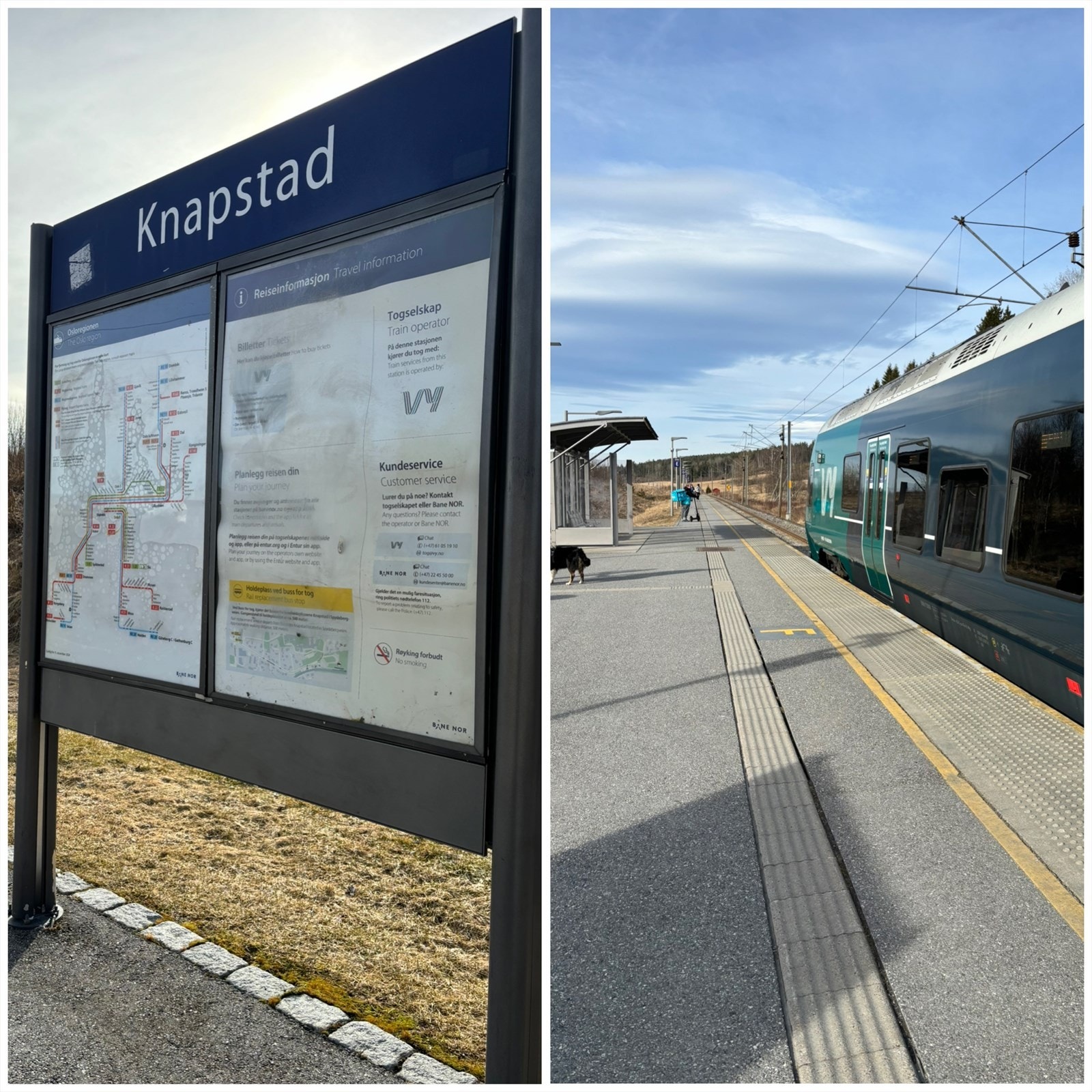 Knapstad togstasjon ligger ca 10 min gange fra boligen og tar deg med til Oslo på ca 30 min. Eller til Ski på 19 minutter (3 stopp) Galleribilde