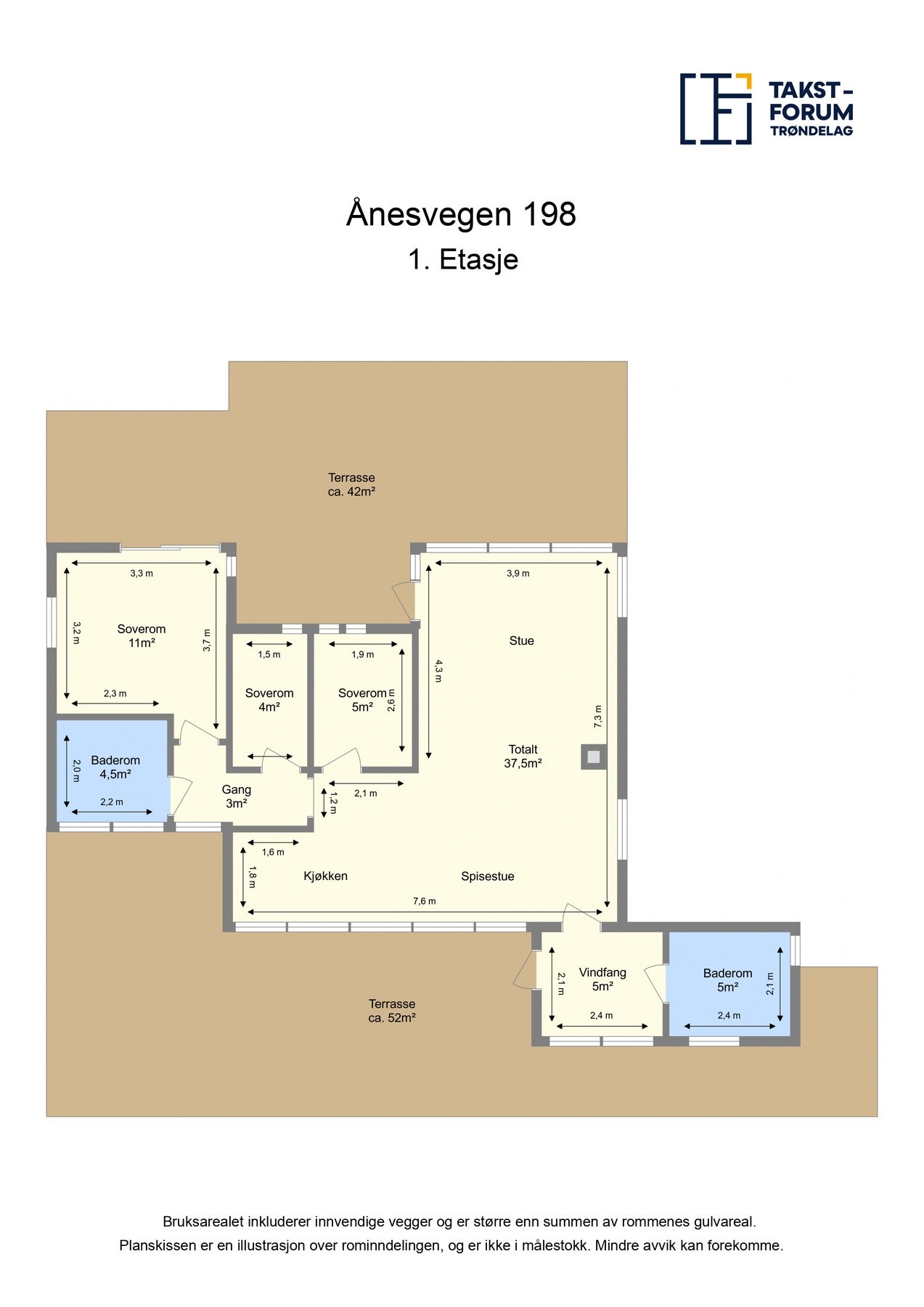 Planskisse Ånesvegen 198 Galleribilde