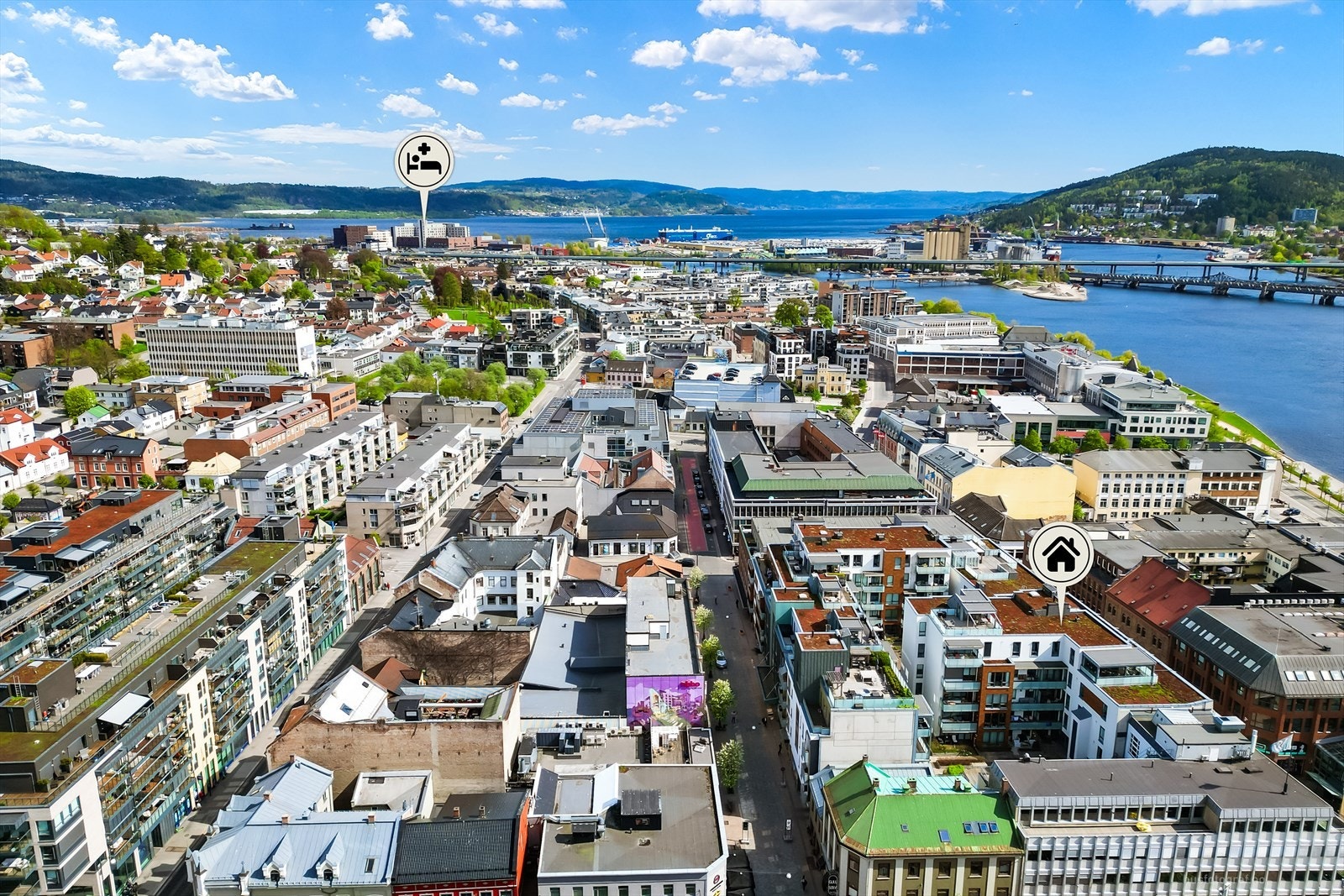 På Bragernes har du enkel tilgang til flere ulike treningssentre, i tillegg til yoga og flere andre tilbud til den som ønsker å holde seg i form. Alternativt kan du knyte på deg joggeskoene og ta deg en tur opp zikk-zakken eller langs elvepromenaden. Galleribilde