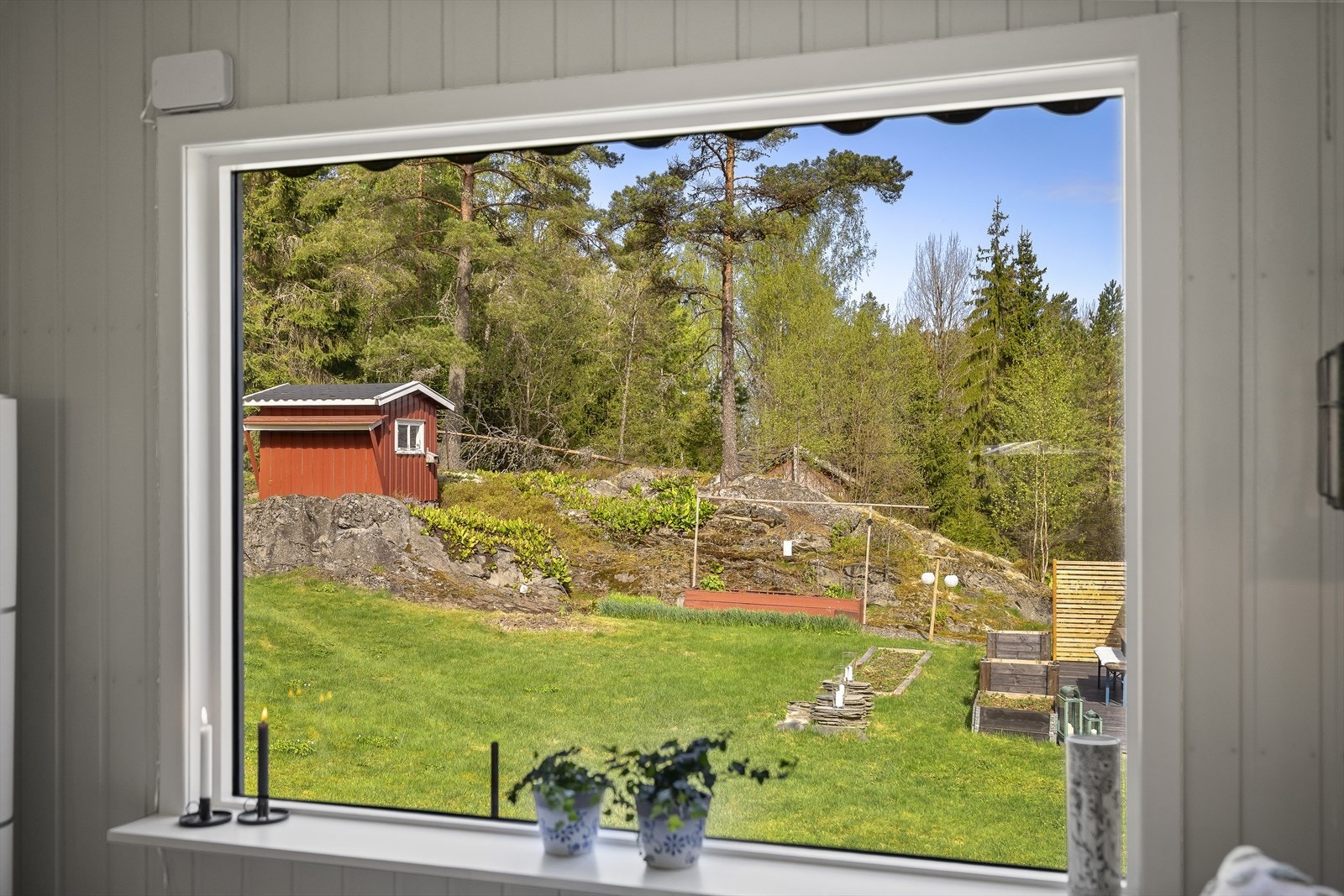 Utsikt over hageområdet Galleribilde
