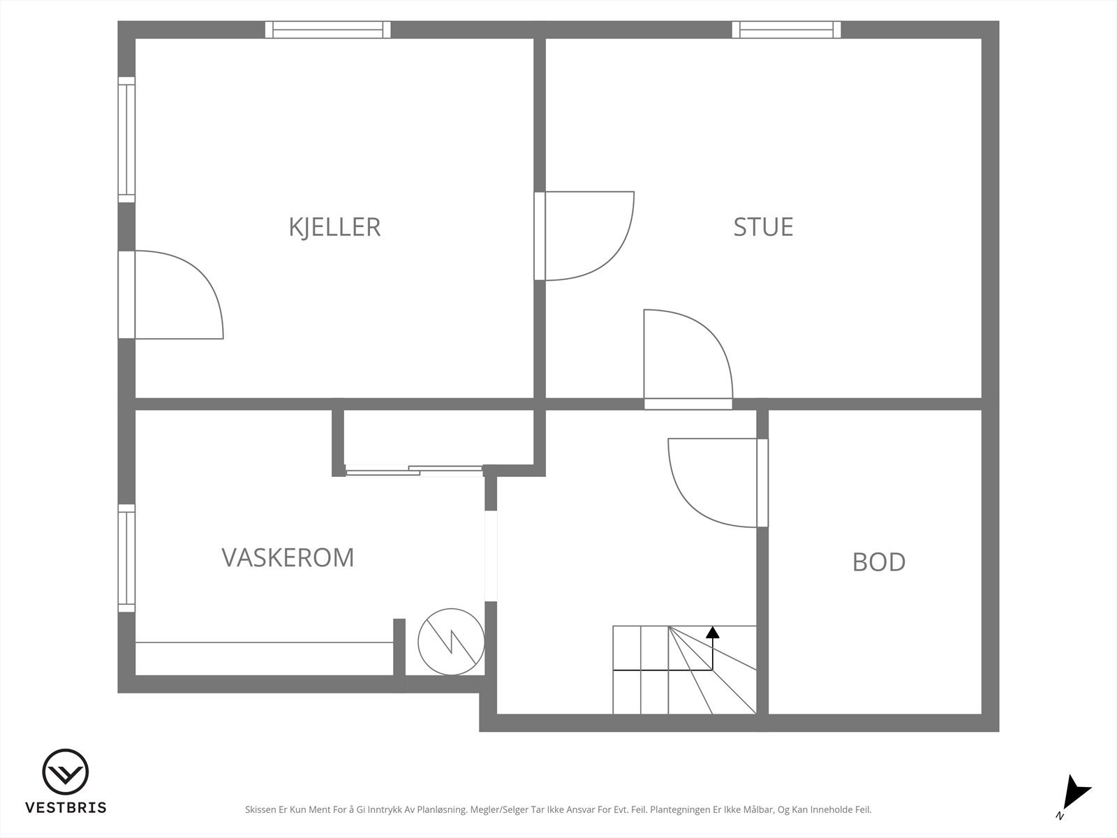 Plantegning kjellerplan Galleribilde