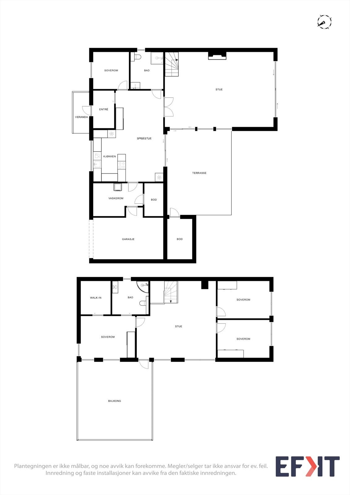 Boligen har et samlet bruksareal på 186 m², fordelt over to gjennomtenkte etasjer. Galleribilde