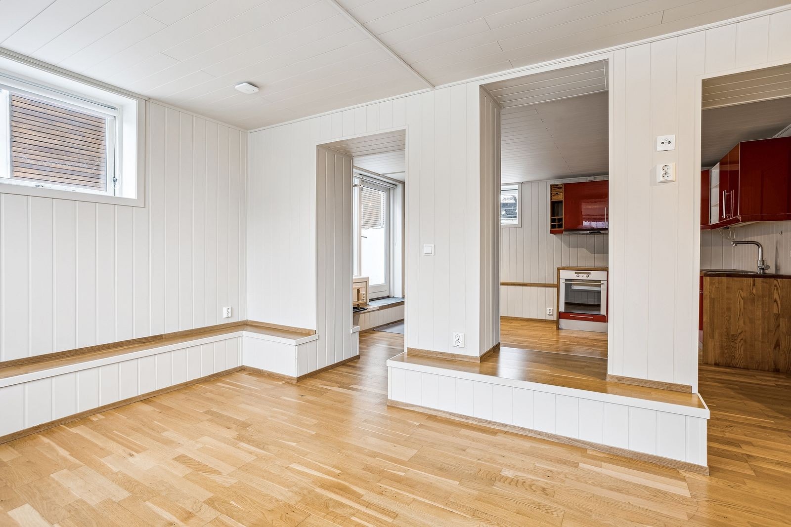Muligheter for ett lite spisebord og sovesofa Galleribilde