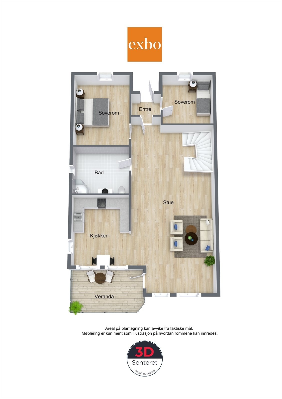 Plantegning 1.etg Galleribilde