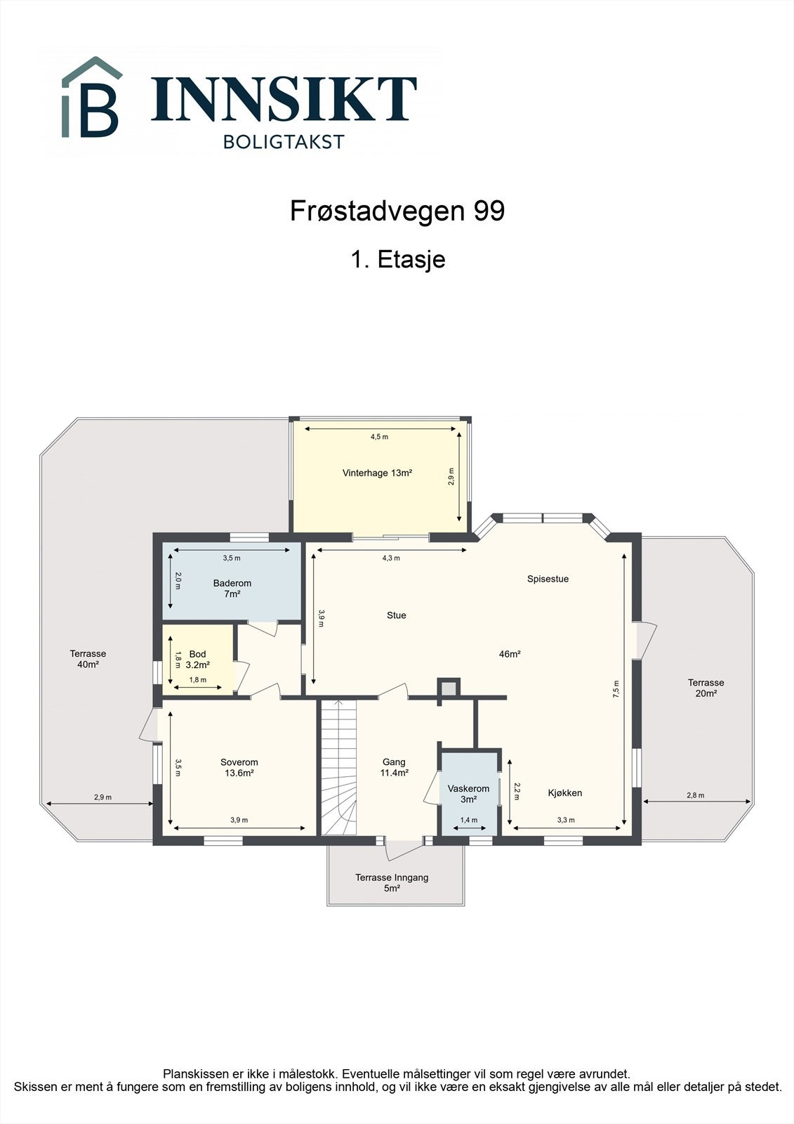 Planskisse 1. etasje Galleribilde