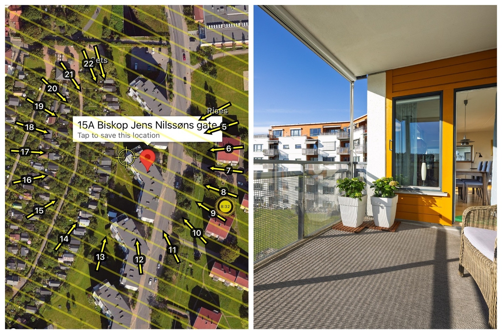 Optimale solforhold på balkongen! Galleribilde