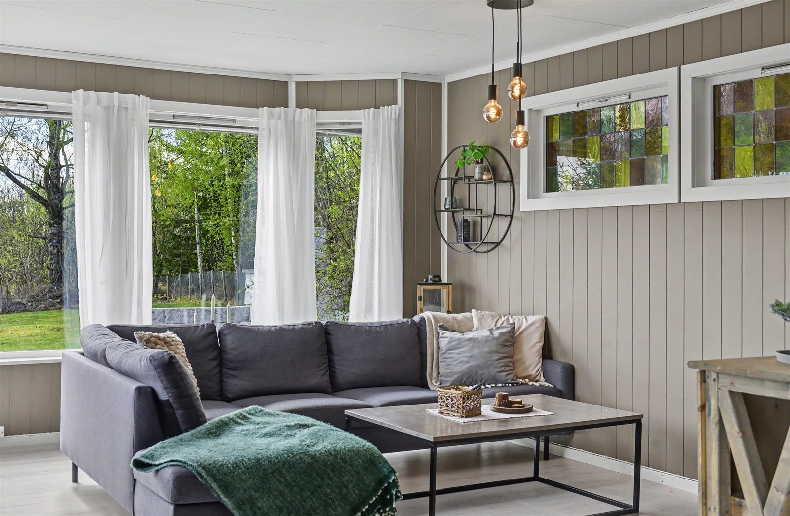 Den innerste stuen har et karnapp som skaper en lun og tilbaketrukket sone. Galleribilde