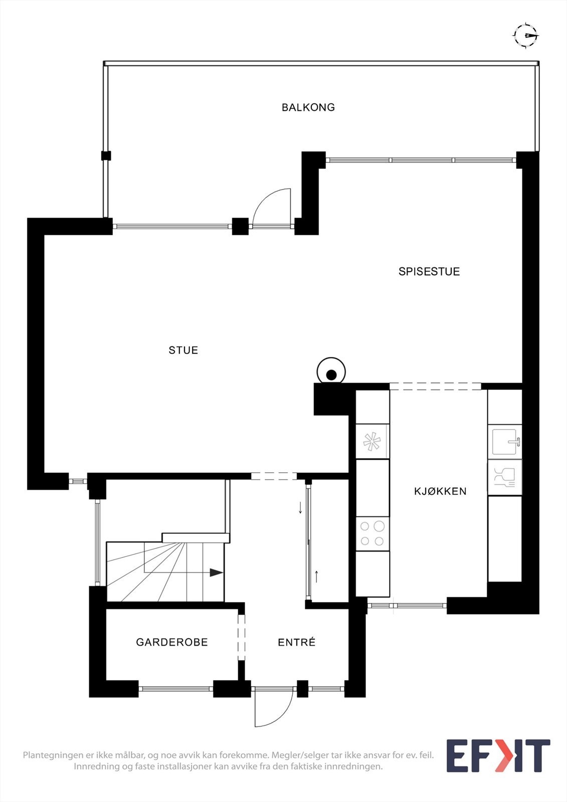 Plantegning 1. etg. Galleribilde