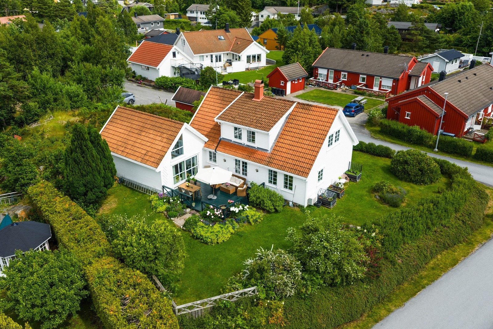 Fint plassert i feltet på skjermet tomt Galleribilde