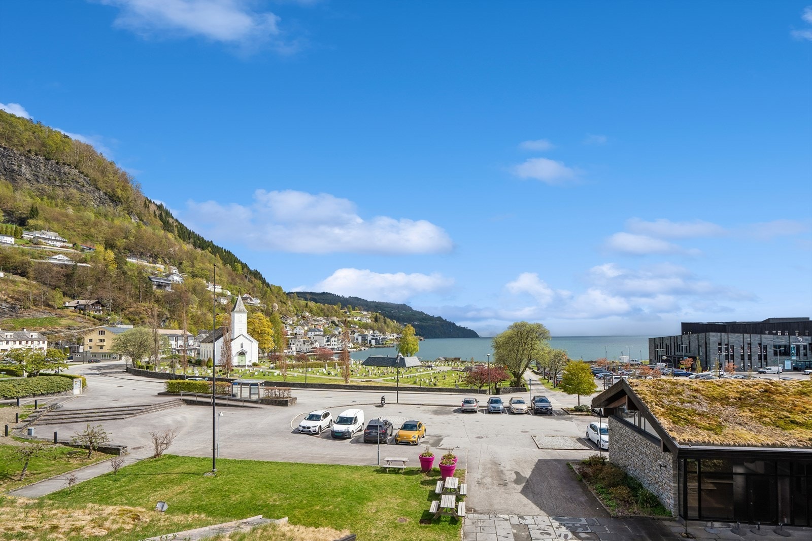 Flott utsikt fra altan Galleribilde
