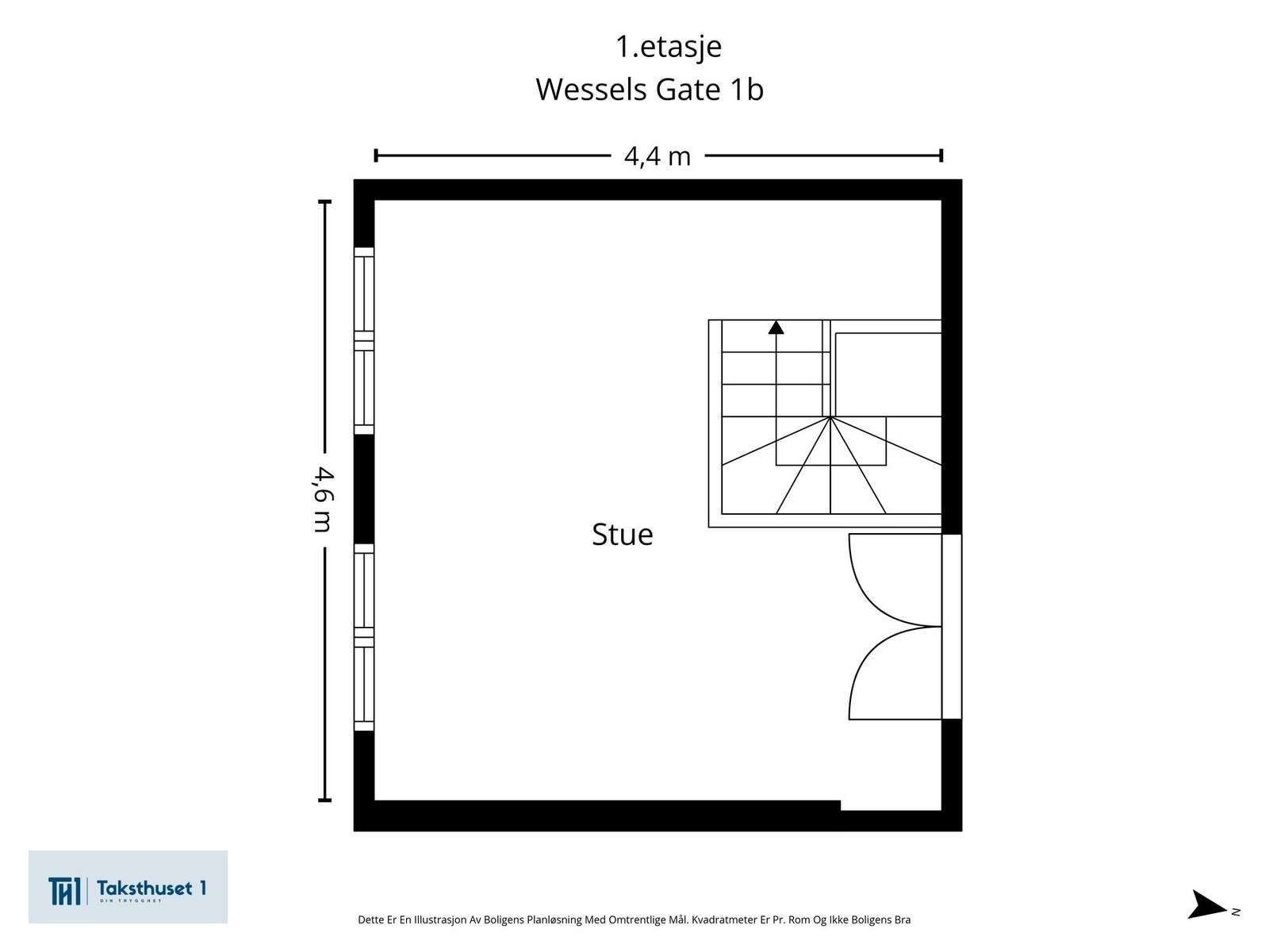 Plantegning 1. etasje Galleribilde