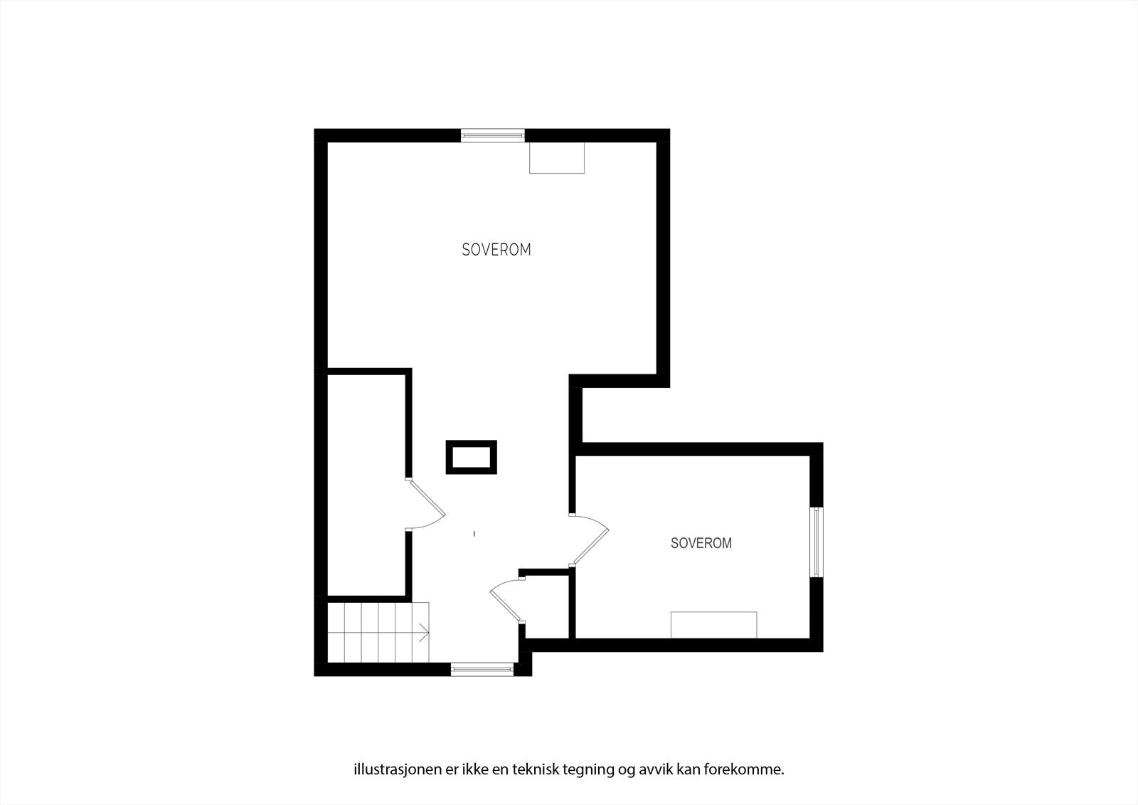 Plantegning loft Galleribilde