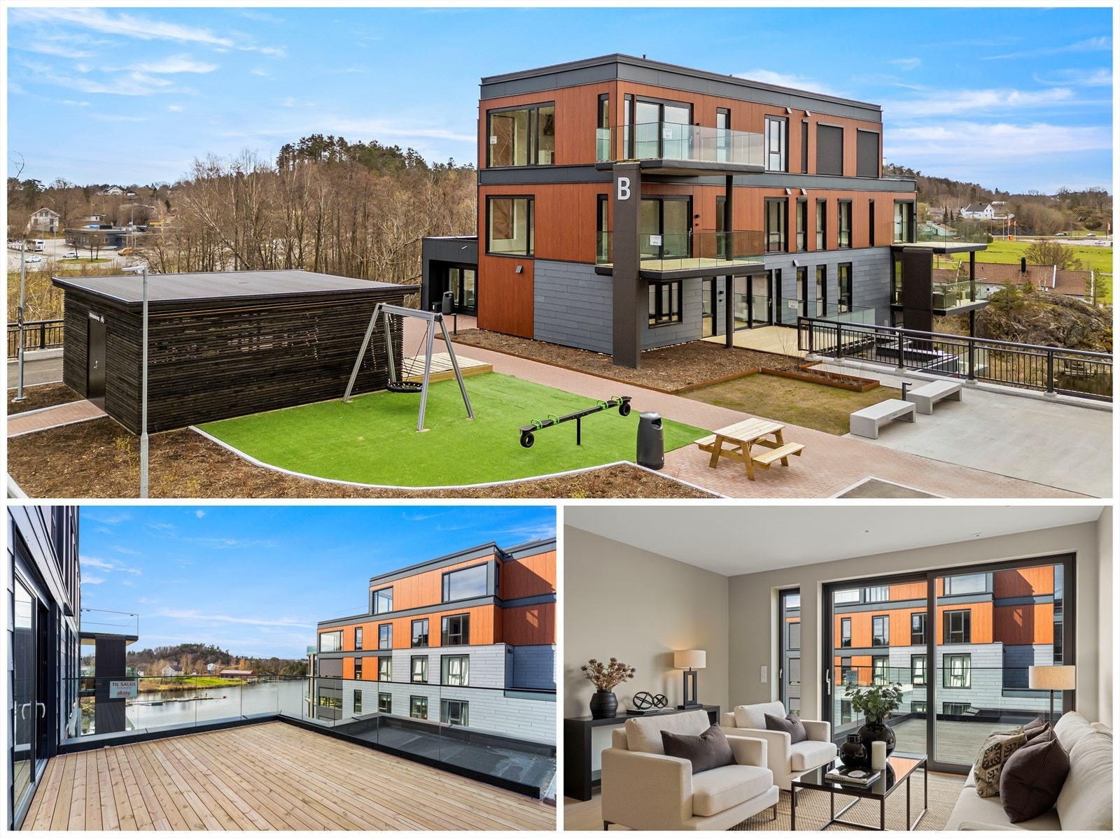 Hisøy - "Ny" 3-roms leilighet med stor terrasse mot vest - Sol og utsikt - Heis - Garasjeplass Galleribilde