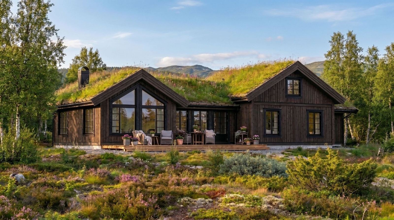 Storeble Panorama med hems. En flott og tradisjonsrik hytte! Illustrasjonsfoto i et annet miljø Galleribilde