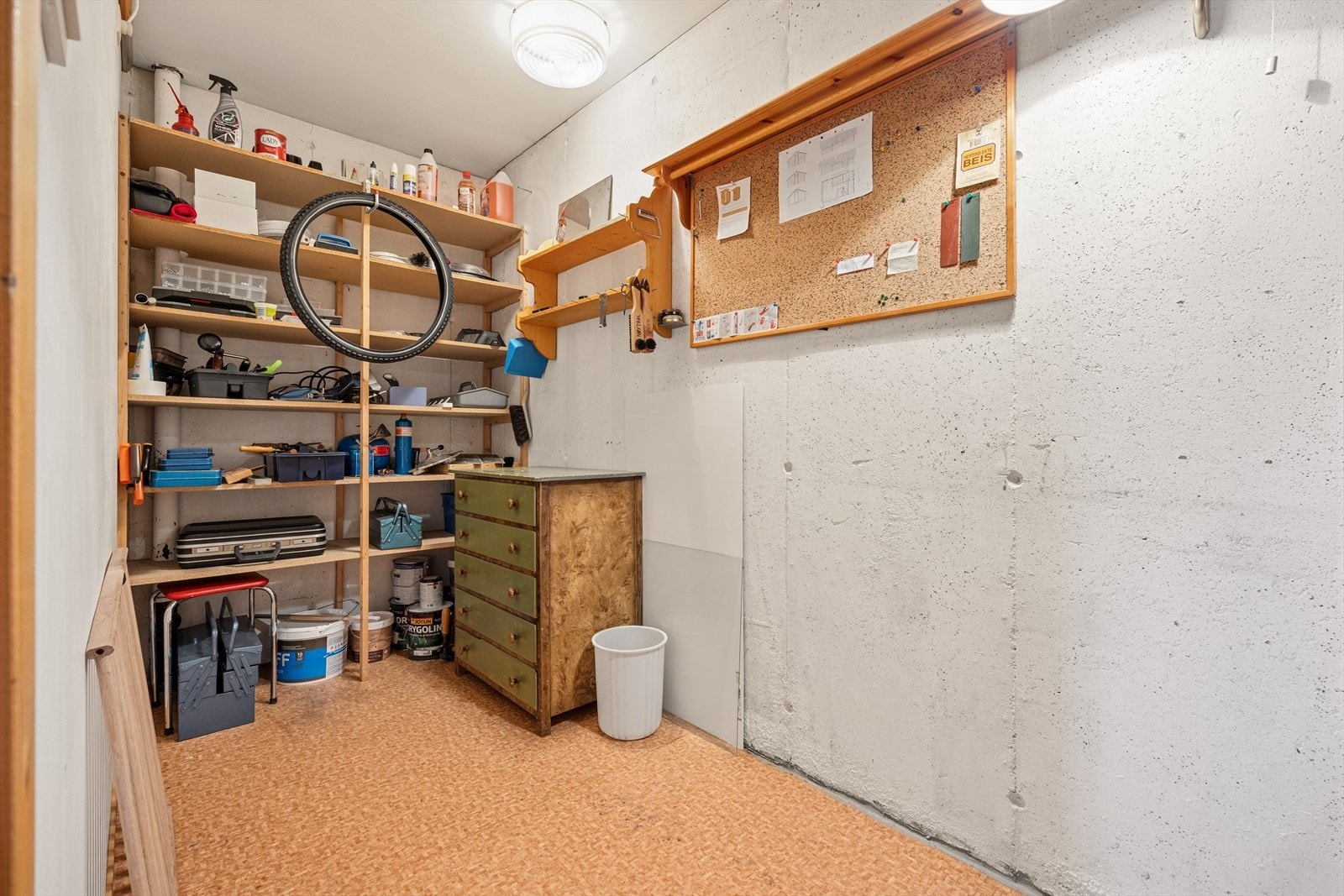Den tredje boden, ideell som verksted eller for hobbyaktiviteter. Galleribilde