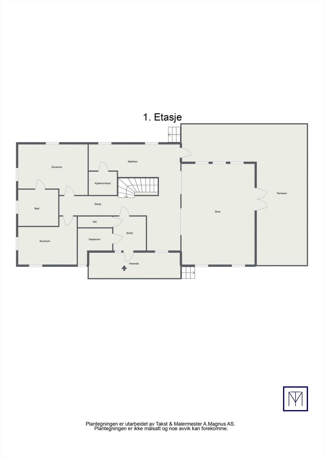 Plantegning 1. etasje Galleribilde