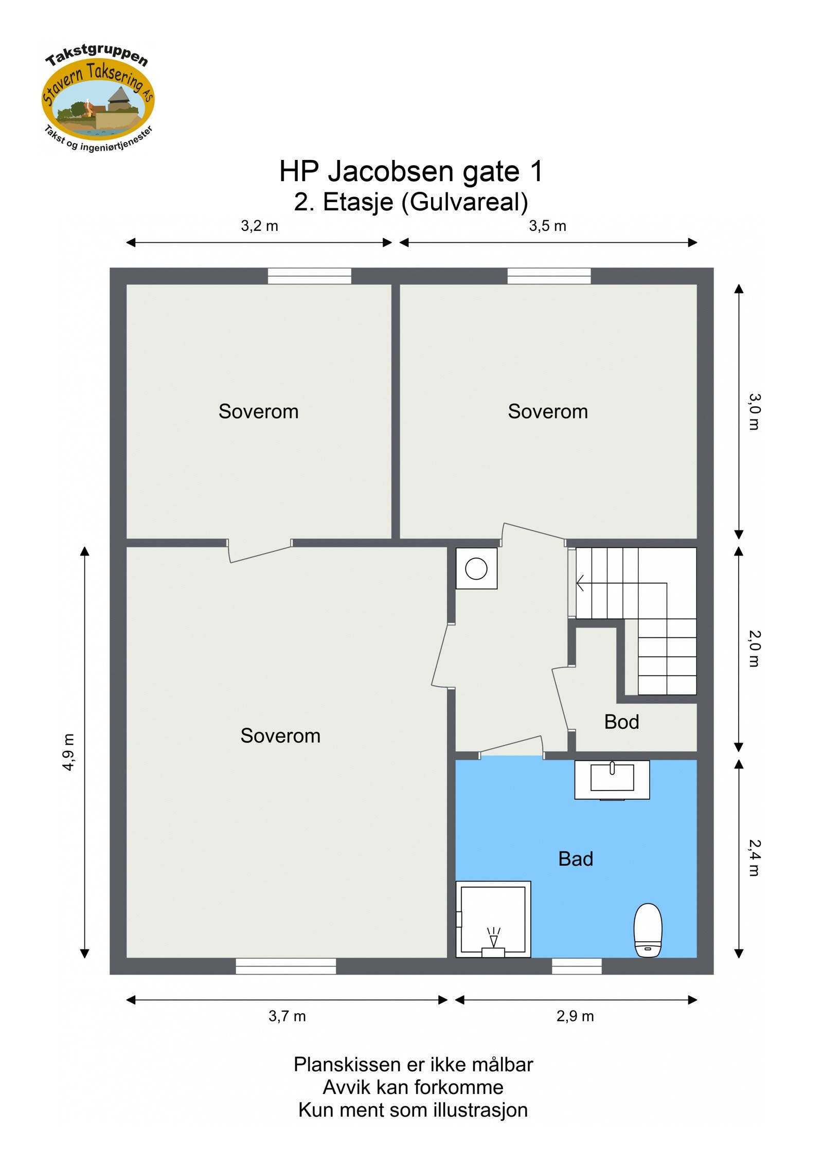 Plantegning - 2D - 2. Etasje Galleribilde