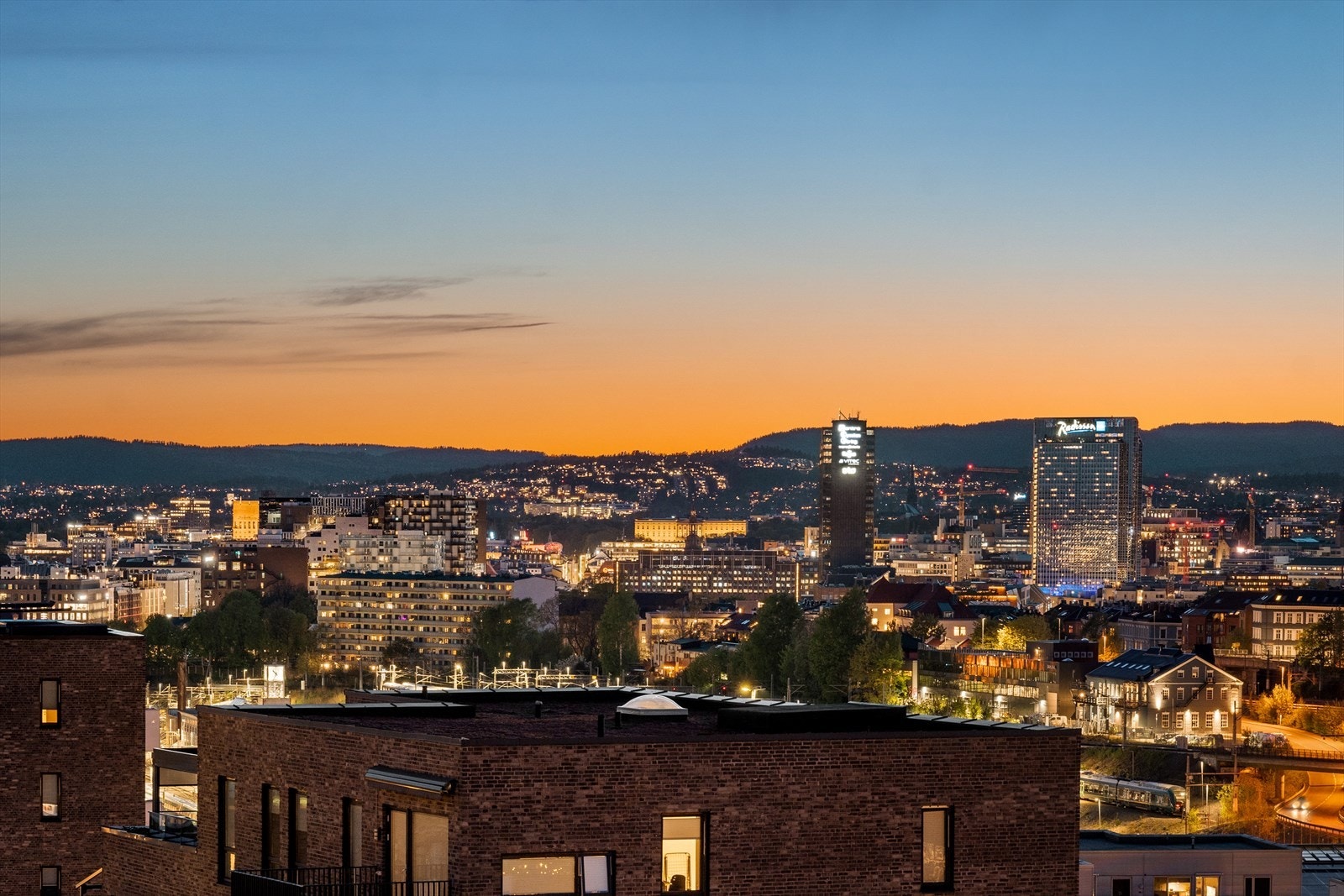 Utsikt fra takterrassen Galleribilde