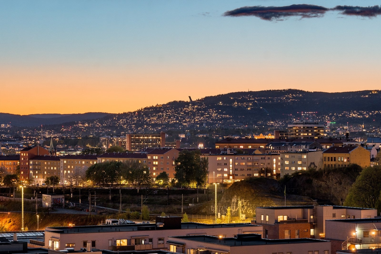 Utsikt fra takterrassen Galleribilde