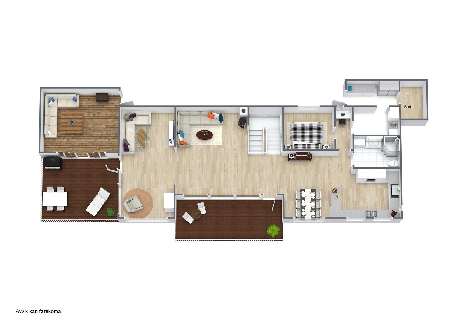 Planteikning 3D 1.etg. Galleribilde