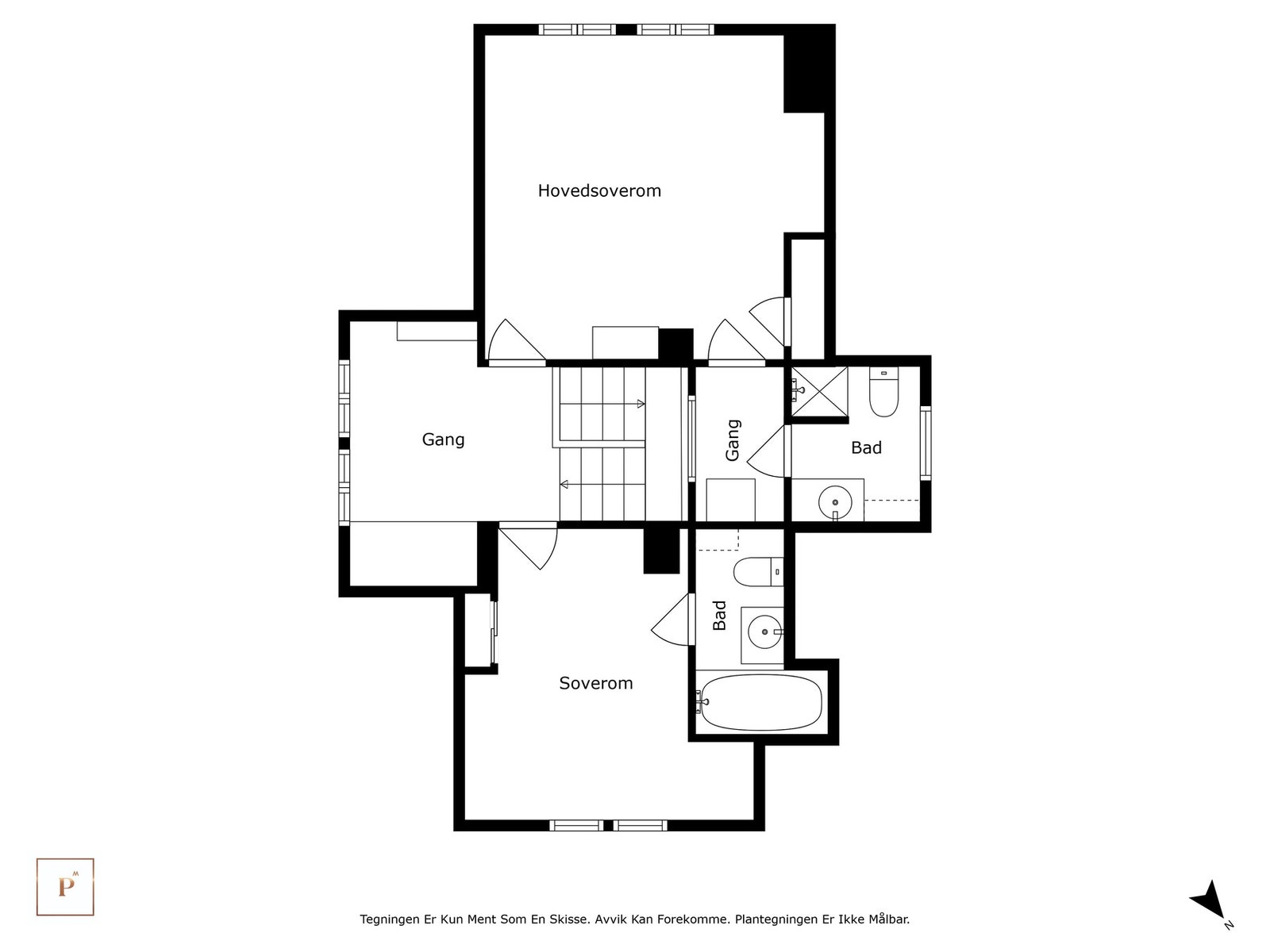 Plantegning 2.etg Galleribilde