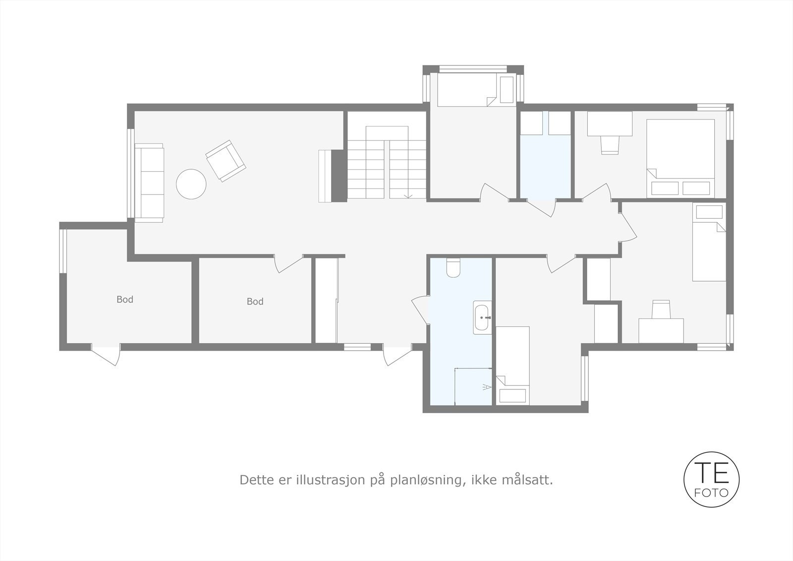 Plantegning 1. etasje Galleribilde