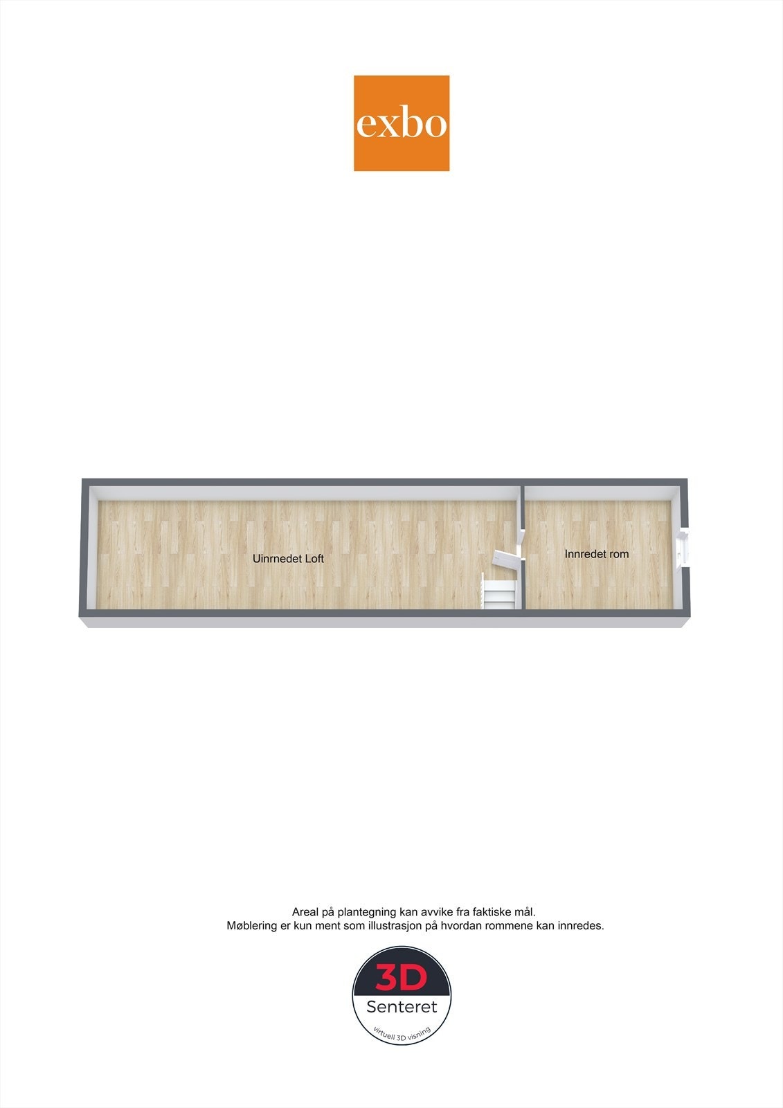 Plantegning loftsetasje over garasje Galleribilde