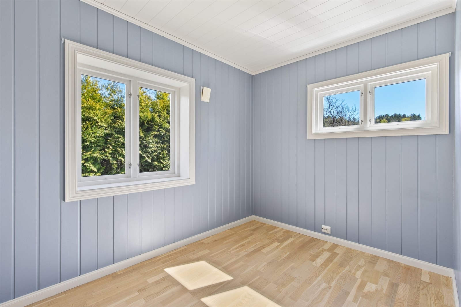 Soverommet i 1. etg. er malt i behagelige fargetoner. Galleribilde