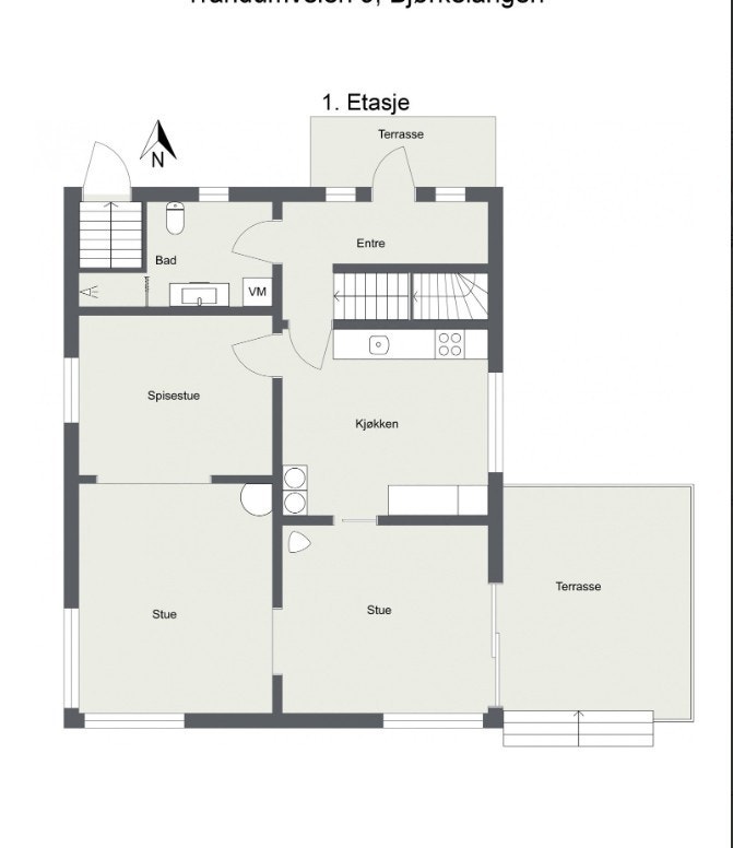 Plantegning første etasje. Galleribilde