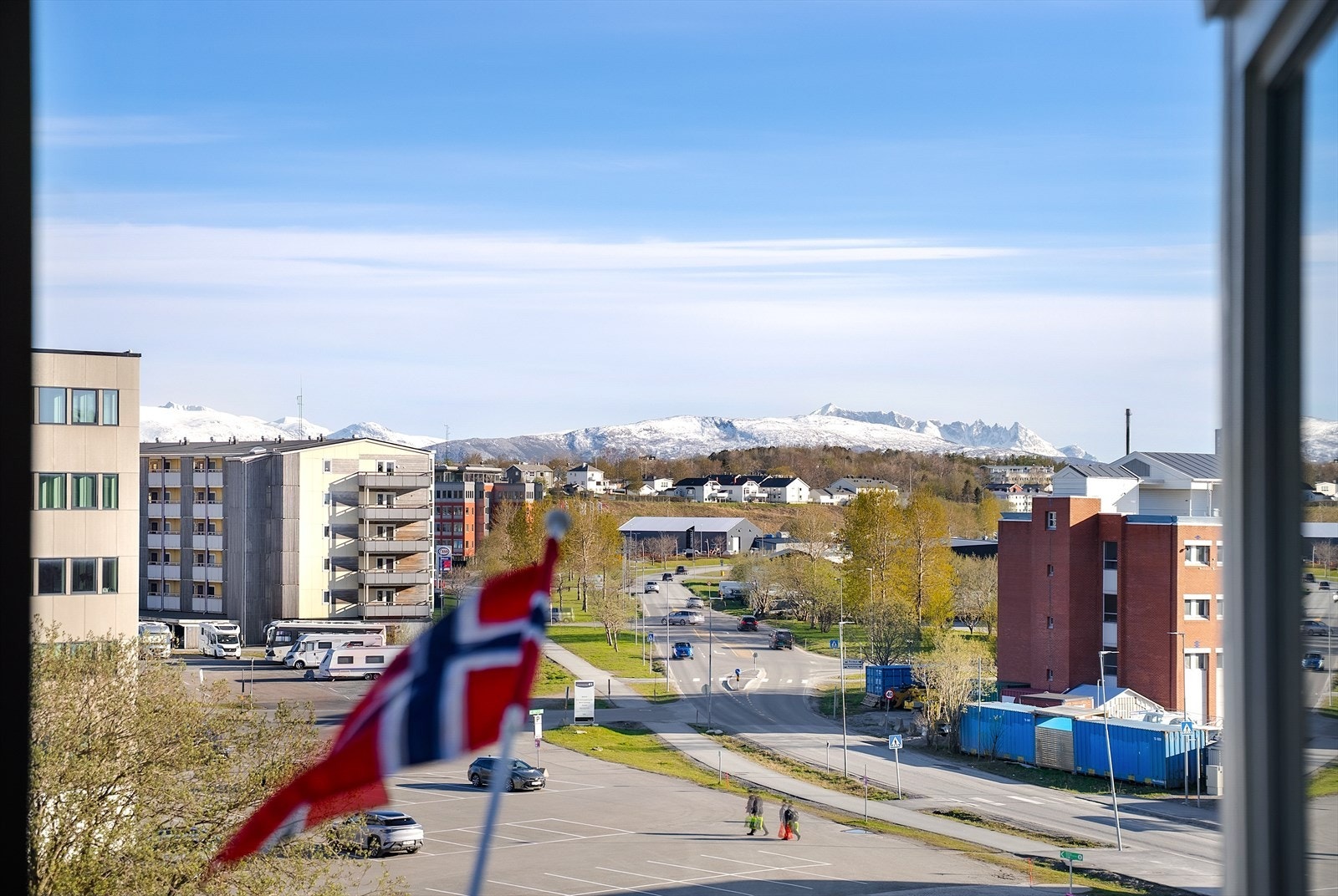 Flott utsikt fra balkong. Galleribilde